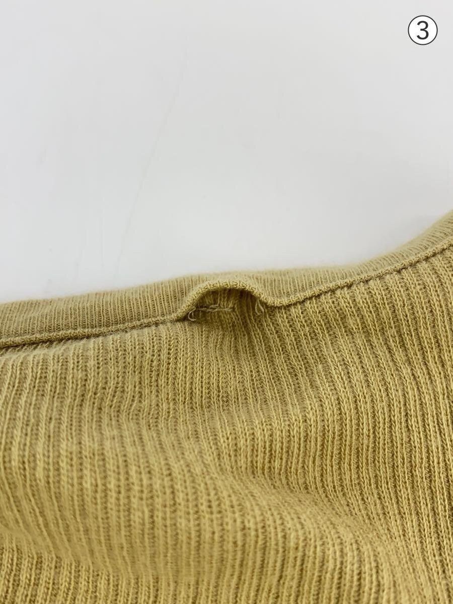 Auralee Beige Cotton Organic Soft Rib Henley Neck Tee Size US XXL / EU 58 / 5 - 7 Thumbnail