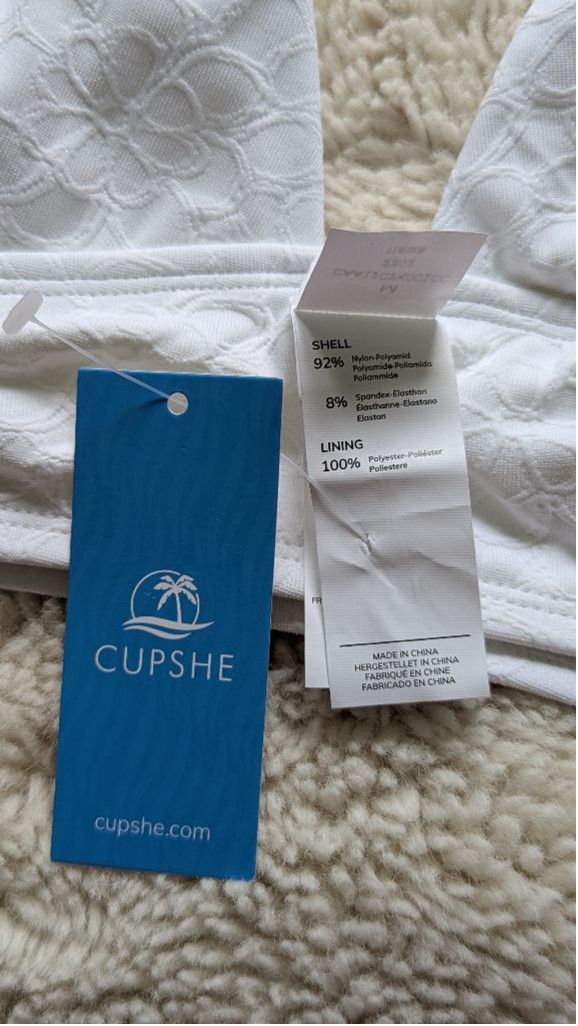 Designer Women's Cupshe Swimsuit Set Size M White Size M / US 6-8 / IT 42-44 - 5 Thumbnail