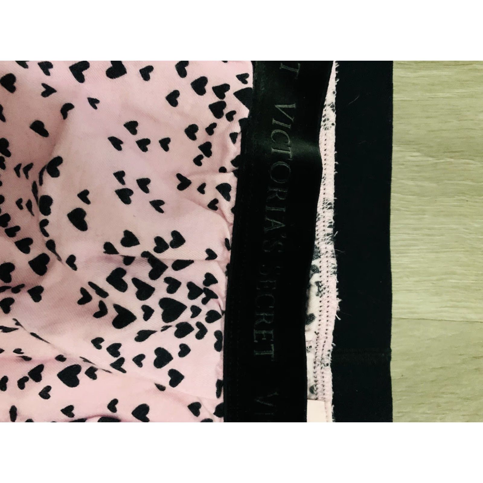 Victoria's Secret Victoria's Secret Pajama Bottoms Womens 2XL Pink Black Heart Shapes Pajama Pants *Regular* Cotton Size 40" / US 18 - 3 Thumbnail