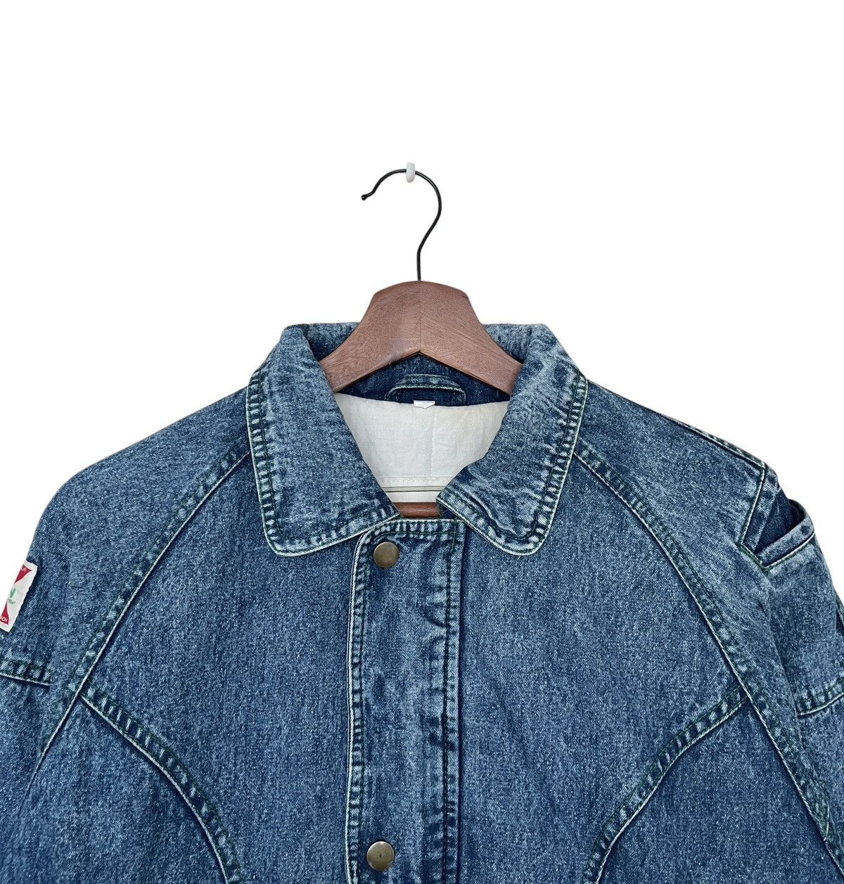 Vintage Vintage Brand Bobson Bomber Denim Jacket 1990s Size US L / EU 52-54 / 3 - 7 Thumbnail