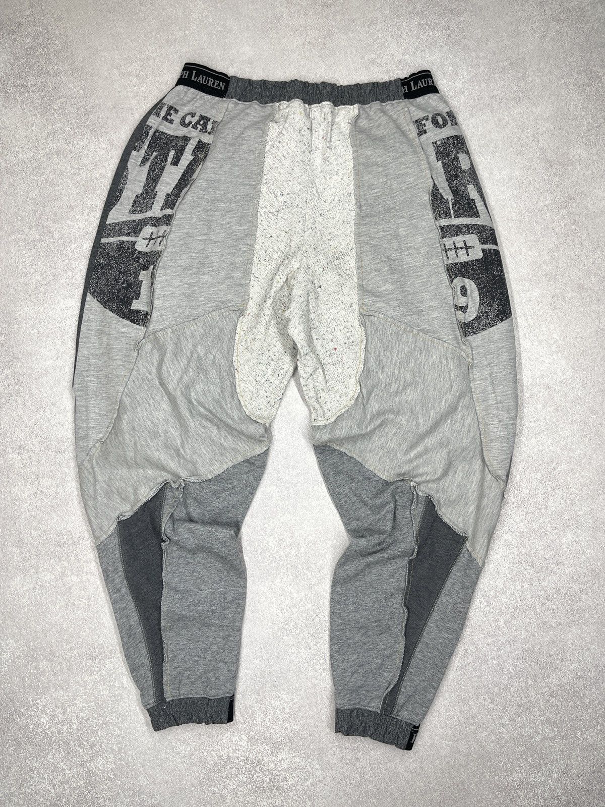 Polo Ralph Lauren Vintage Polo Ralph Lauren Castom Patchwork Sweatpants Grey Size US 34 / EU 50 - 5 Thumbnail