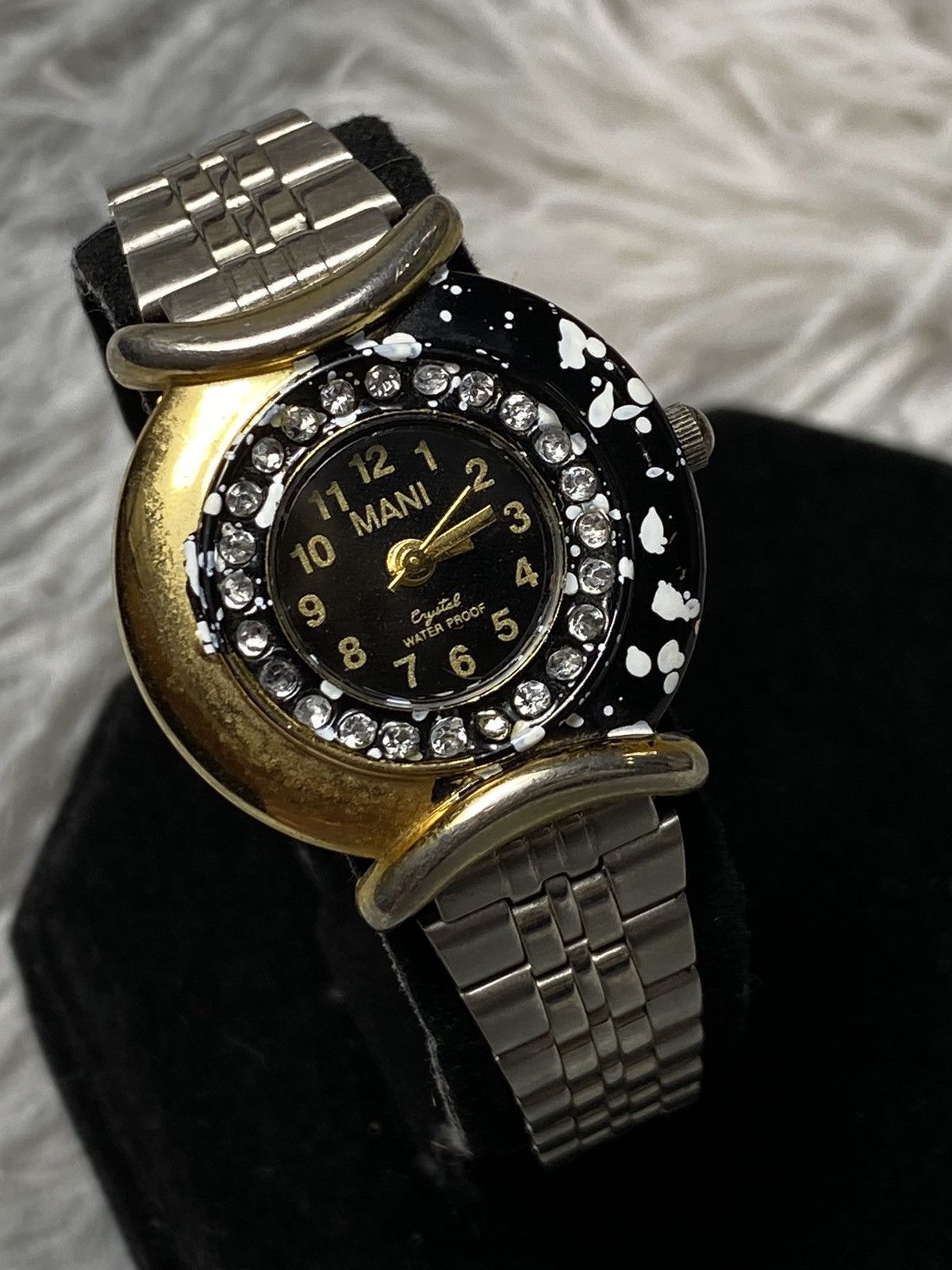 Japanese Brand Mani Two-Tone Watch with Crystal Accents Size ONE SIZE - 4 Thumbnail