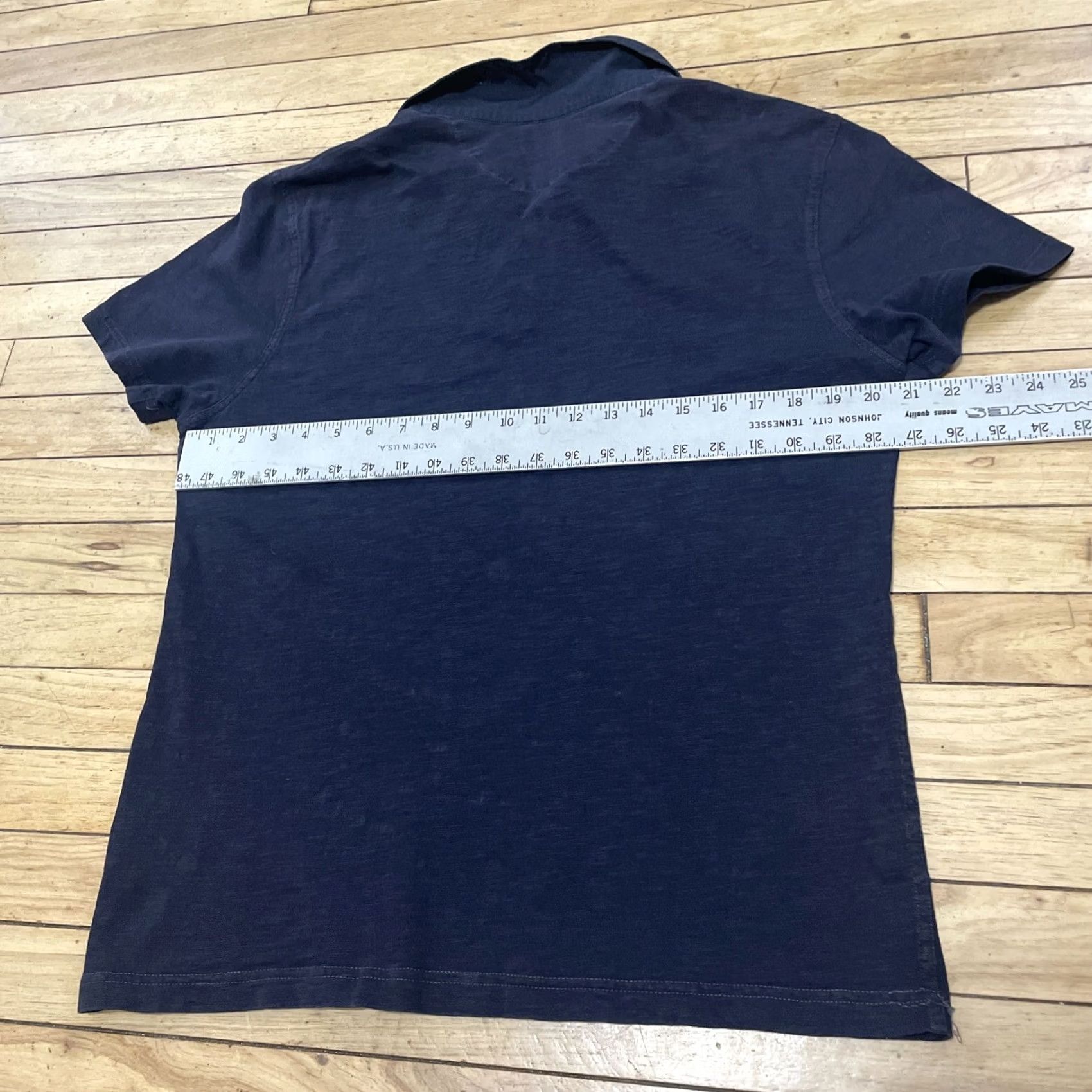 Banana Republic Banana Republic Polo Shirt Men L Navy Blue Light Button Business Casual Golf 42" Buttoned Polo Shirt Navy Blue Logo Classic Modern Preppy 42" Mens Size US L / EU 52-54 / 3 - 7 Thumbnail