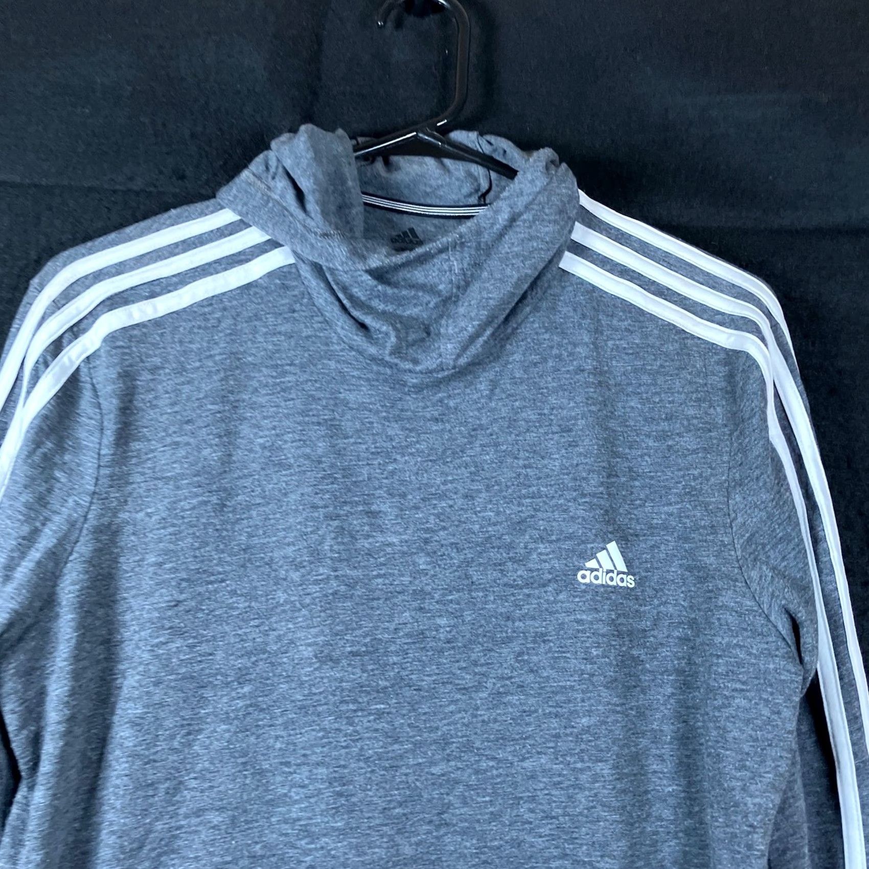 Adidas Adidas Womens Sweatshirt Gray Climalite Hooded Cowl Neck Pullover Stretch Large Size L / US 10 / IT 46 - 2 Thumbnail