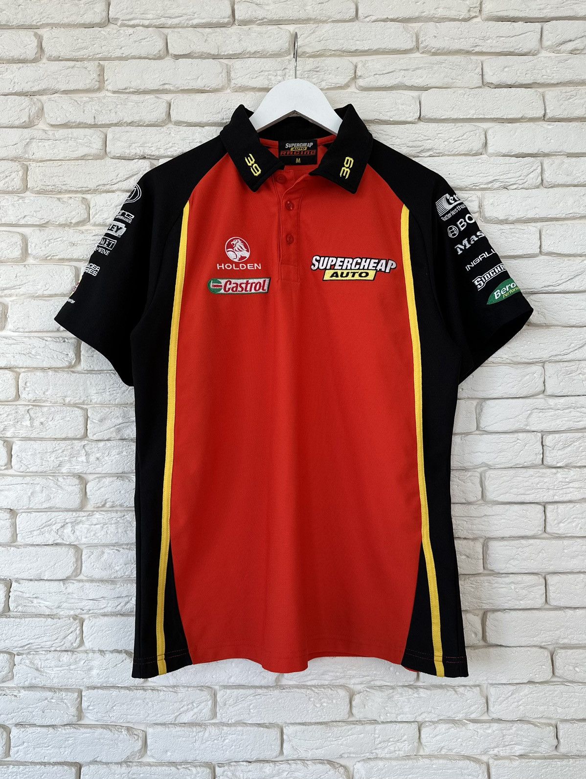 Vintage Super Cheap Auto Racing Team Polo Issue Shirt #39 Men's M Size US M / EU 48-50 / 2 - 2 Thumbnail