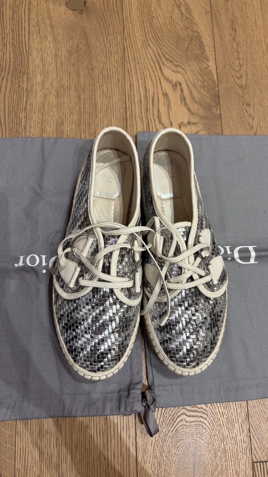 Dior Leather woven espardilles Size US 8 / IT 38 - 2 Thumbnail