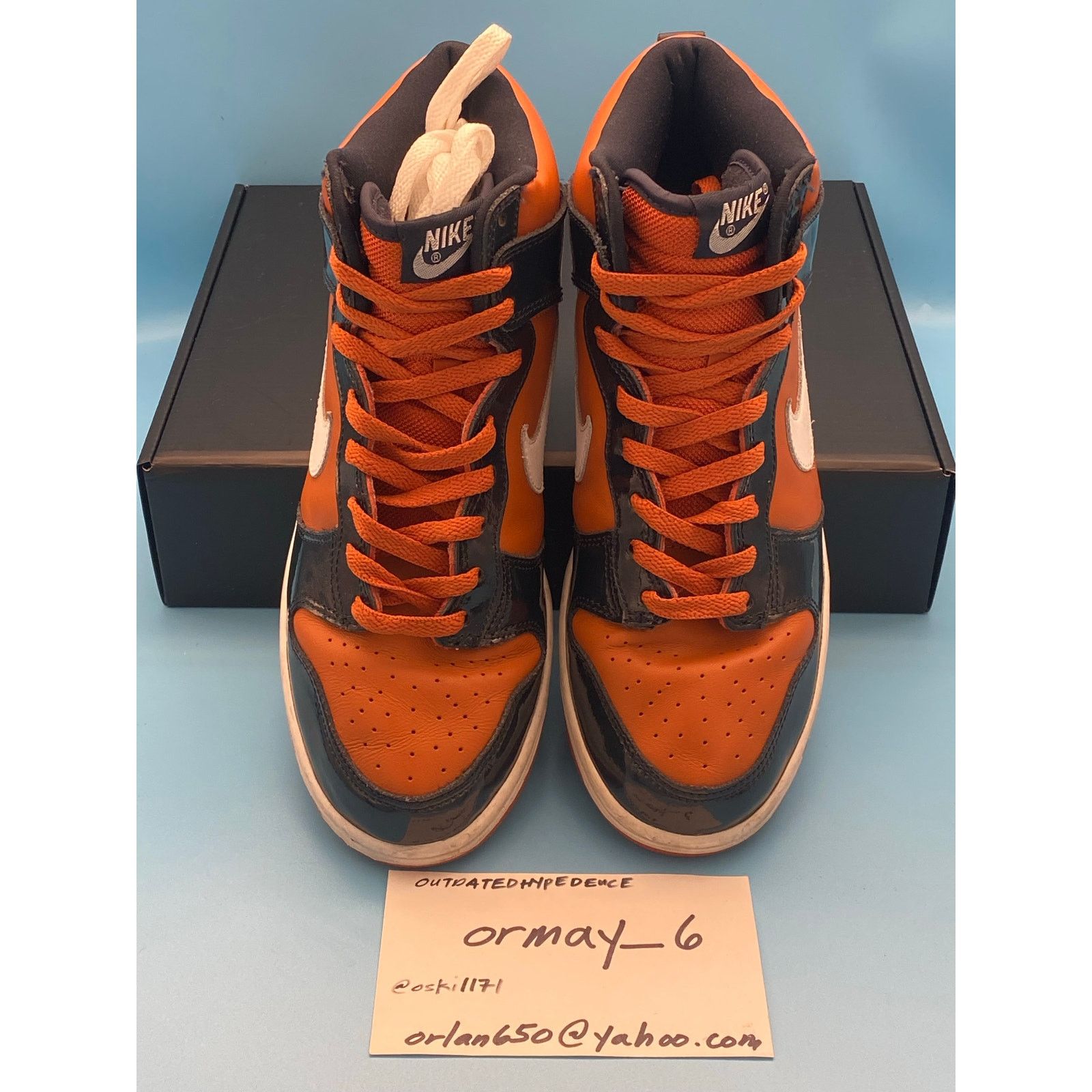 Nike Nike Dunk High "Mesa Orange" 2003 m8.5 w10 Size US 8.5 / EU 41-42 - 4 Thumbnail