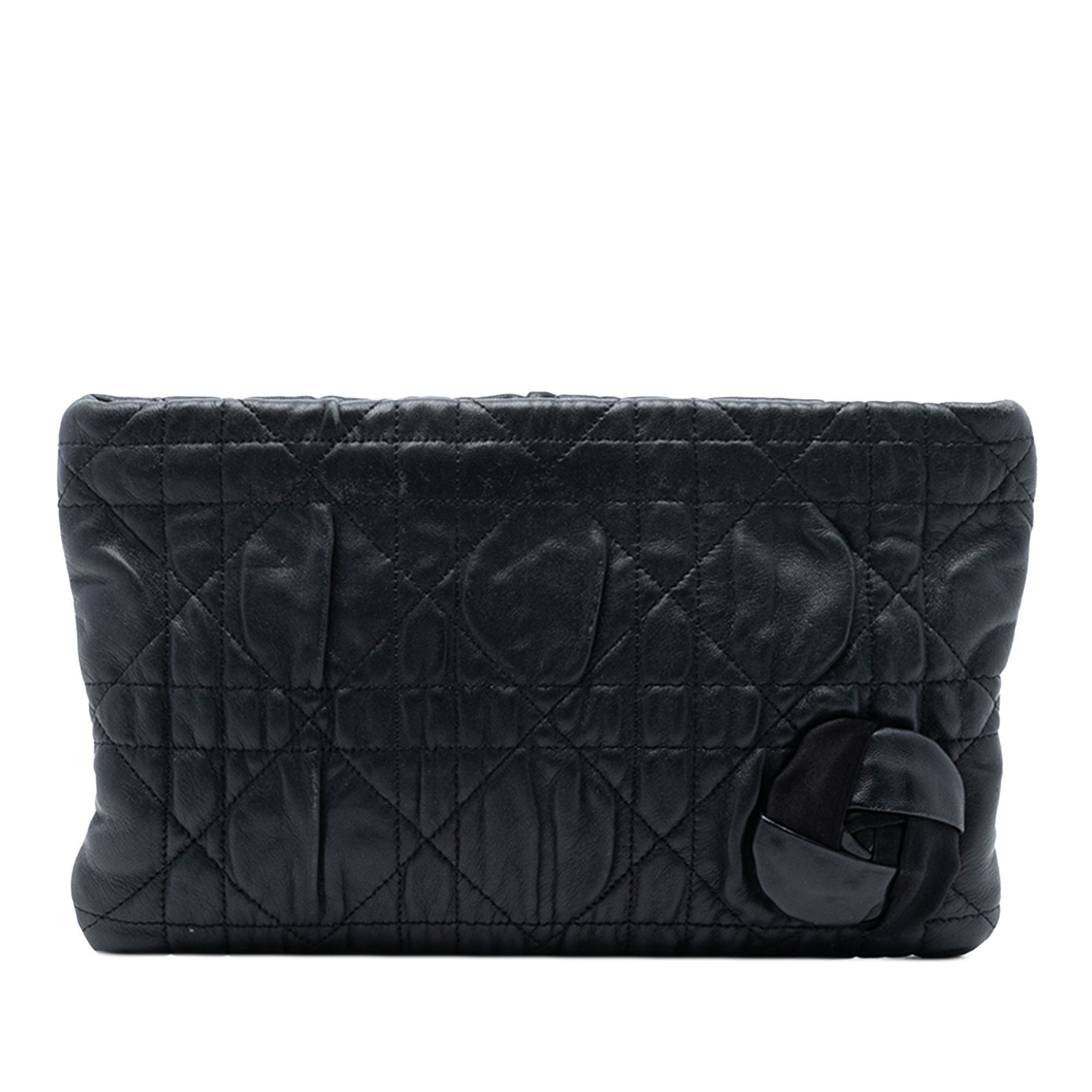 Dior Dior Calfskin Cannage Rose Clutch Size ONE SIZE - 1 Thumbnail