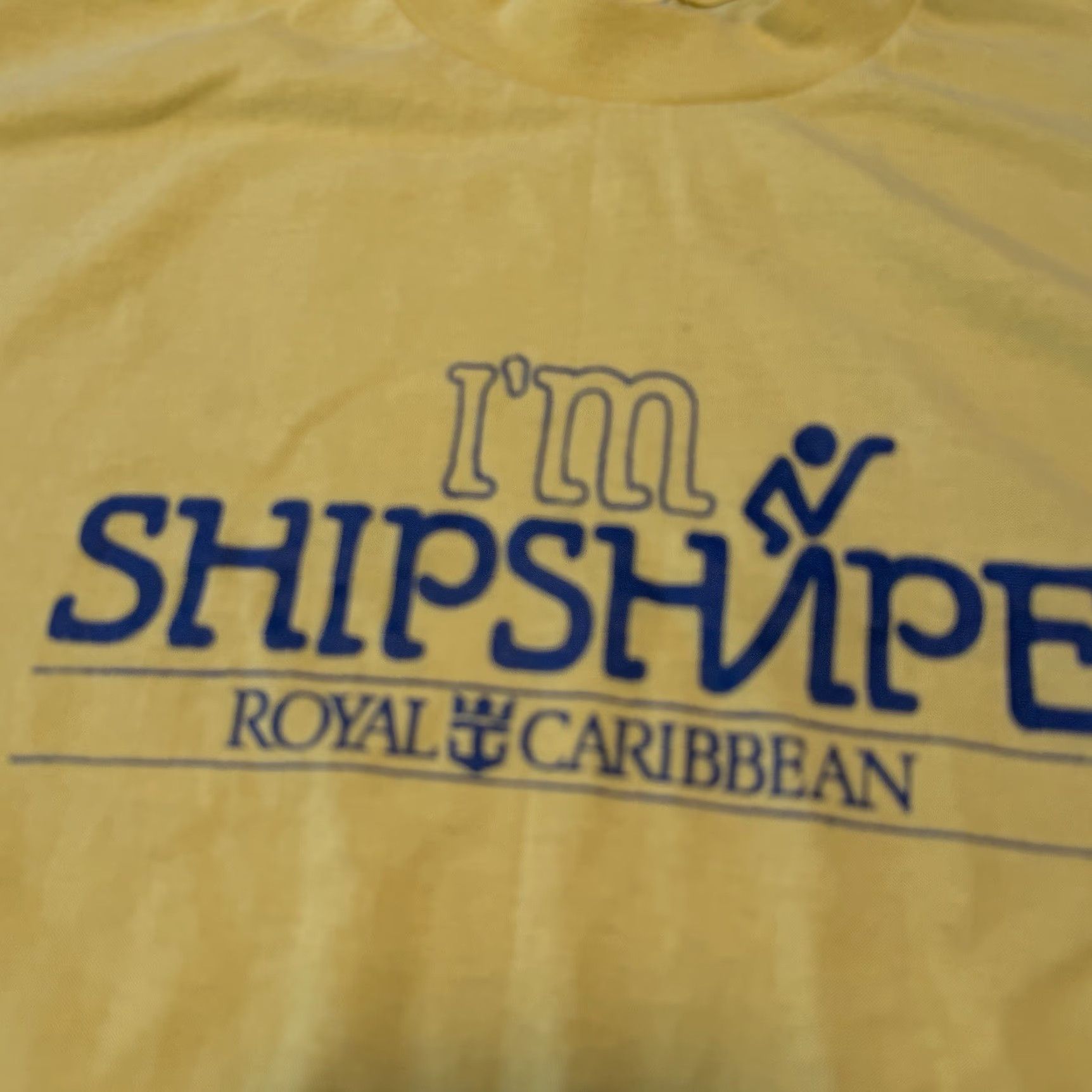Vintage VINTAGE Royal Caribbean Im Shipshape Single Stitch T Shirt Large USA Made Unisex Adults 80s 90s Cruise Logo Yellow Cotton Polyester Shirt Size US L / EU 52-54 / 3 - 2 Thumbnail