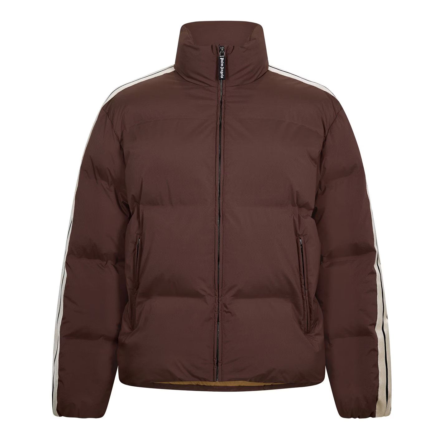 Palm Angels o1g2r1mq0426 Classic Logo Down Puffer Jacket in Brown Size US XXL / EU 58 / 5 - 1 Thumbnail