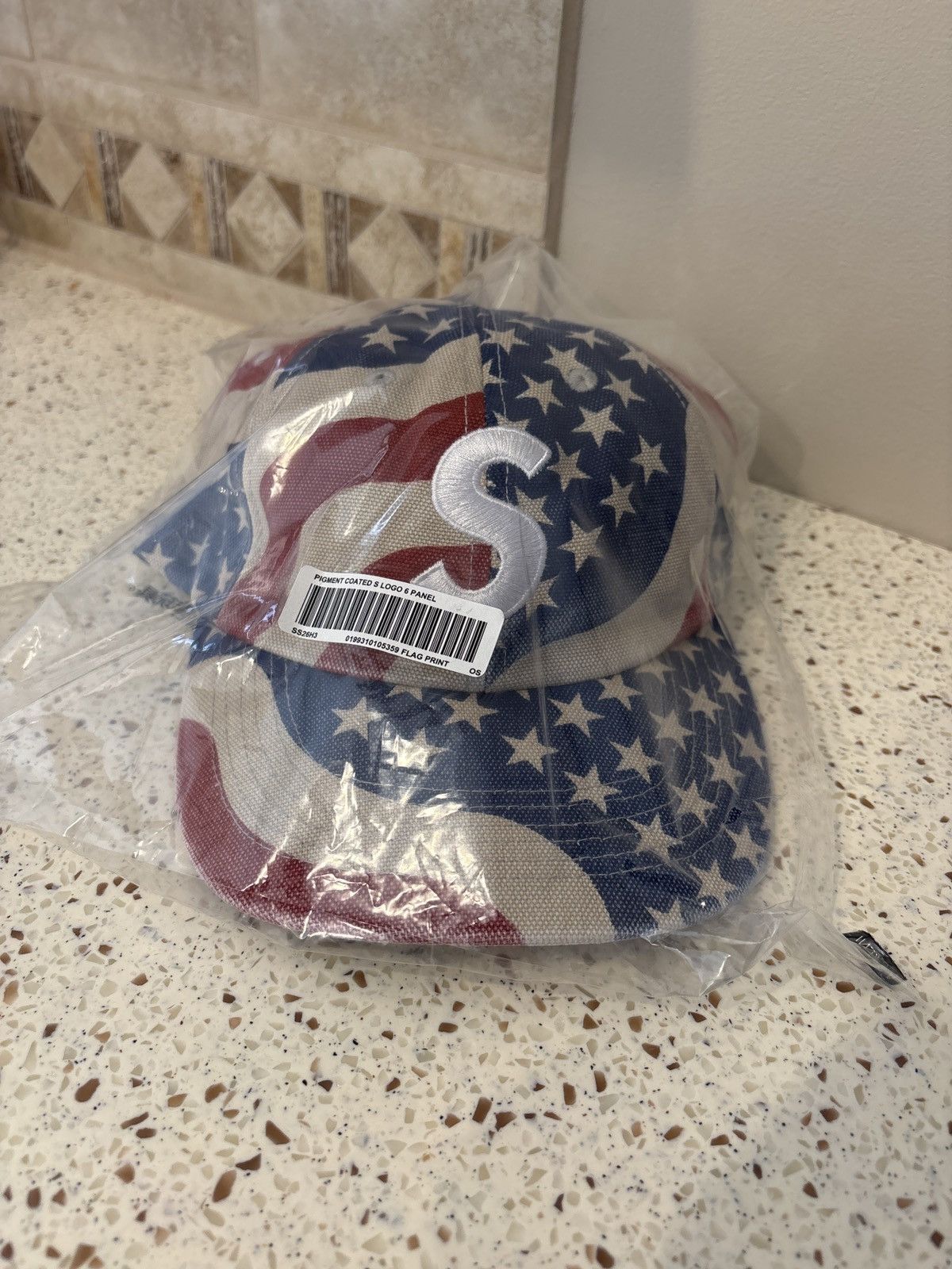Supreme Supreme Pigment Coated S Logo 6 Panel Hat Cap (Flag) | Grailed