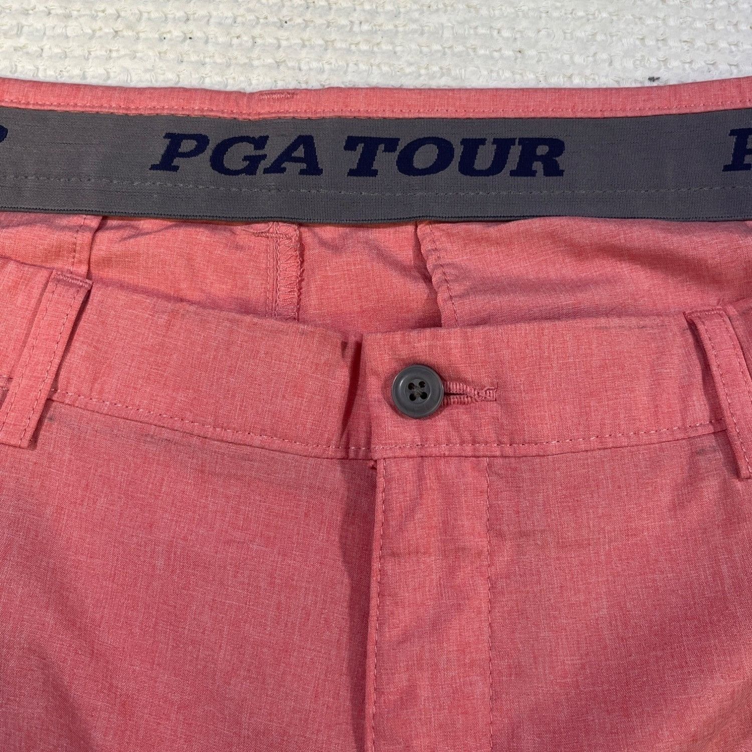 PGA Tour PGA Tour Men's Pink Golf Shorts/Flat Front Size 36 SKU 5092 Size US 36 / EU 52 - 3 Thumbnail