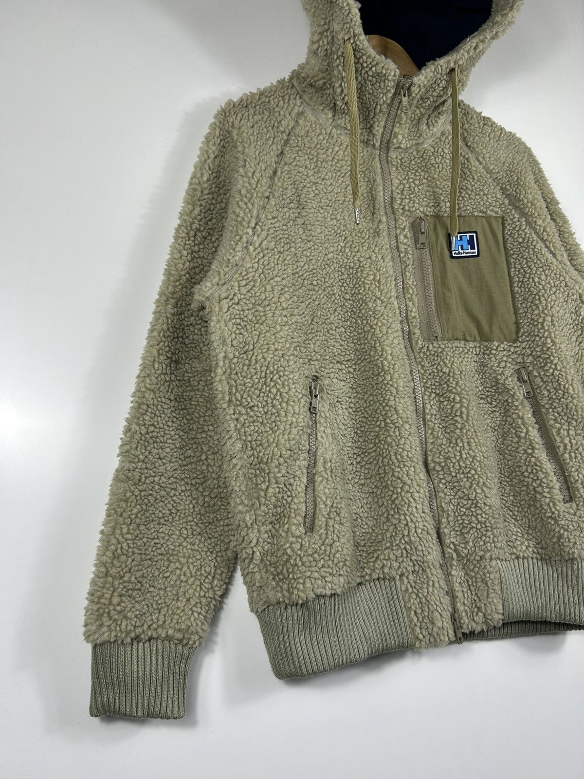 Helly Hansen × Vintage ⚡️Vintage Helly Hansen Deep Pile Fleece Hooded Sweater Size US M / EU 48-50 / 2 - 2 Thumbnail