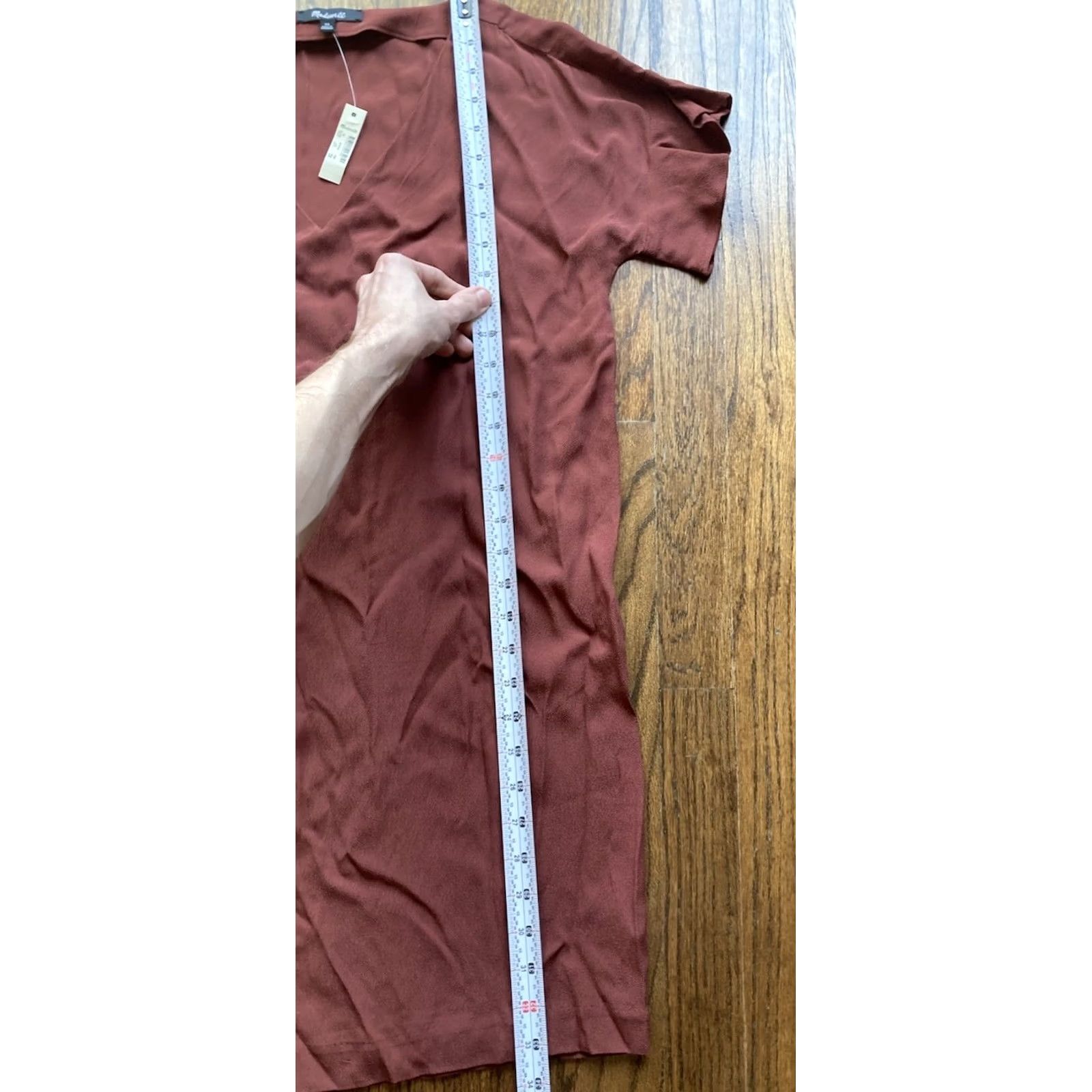 Madewell Madewell Dress Womens XS Red Ruffle Sleeve Easy Lightweight Viscose NWT AL276 Size XS / US 0-2 / IT 36-38 - 6 Thumbnail