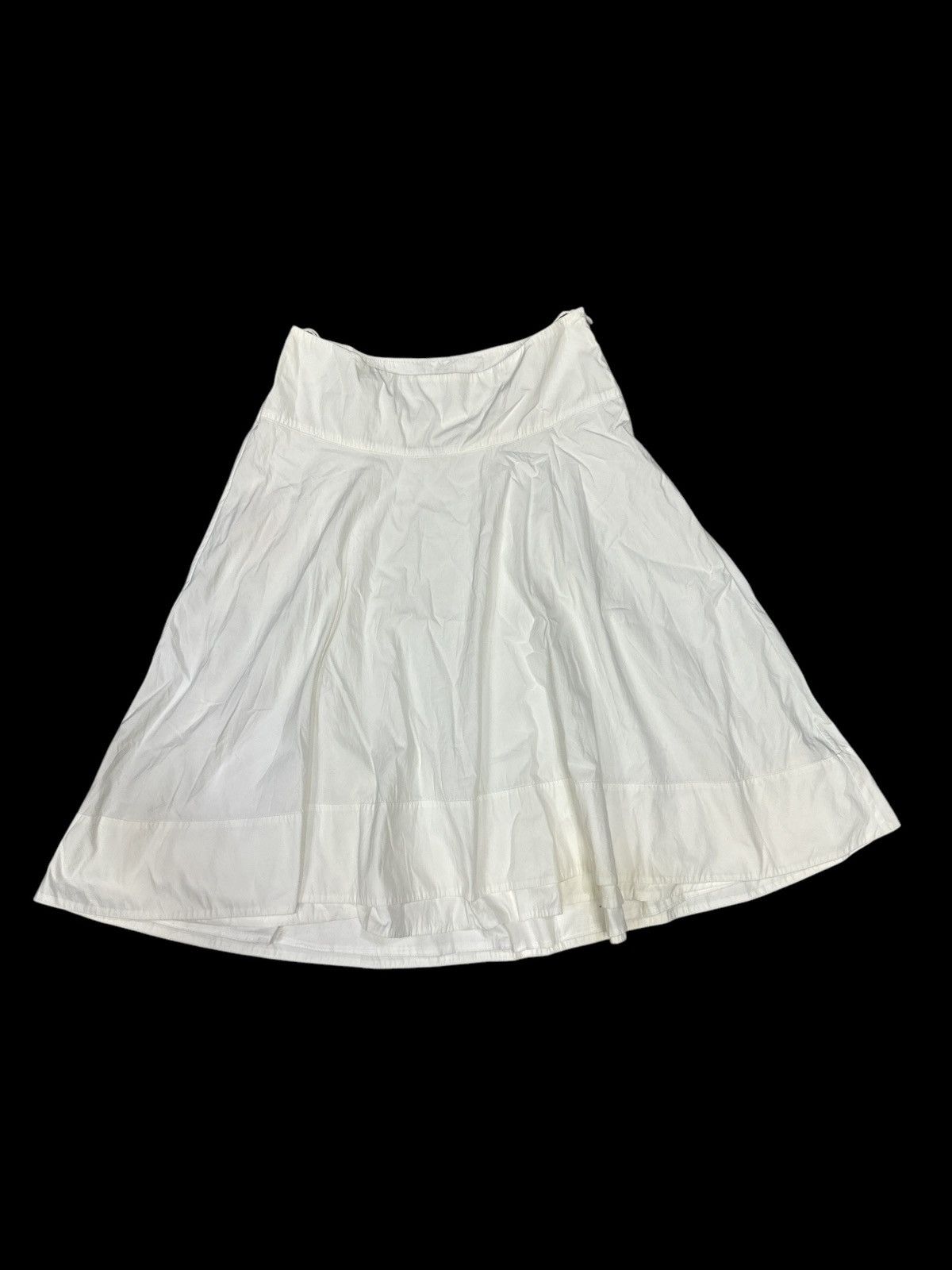 Jil Sander × Vintage VINTAGE JIL SANDER OFF WHITE MID LENGTH SKIRT Size 28" / US 6 / IT 42 - 1 Thumbnail