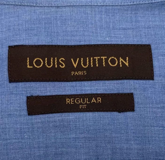 Louis Vuitton Louis Vuitton LV Blue Logo Cotton Long Shirt2412-Nextarrow Size US M / EU 48-50 / 2 - 3 Thumbnail