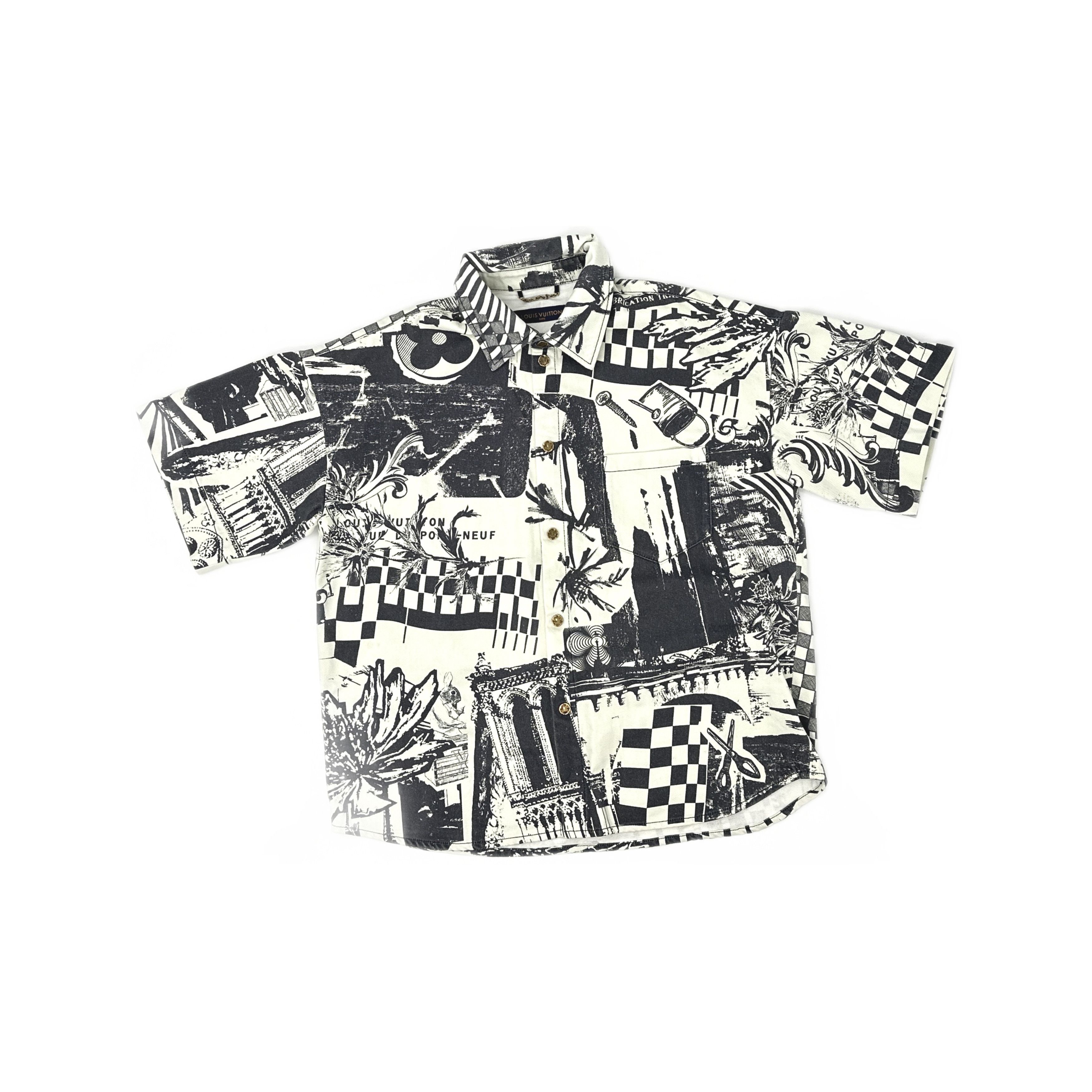 Louis Vuitton Louis Vuitton Graphic Print Button Up Shirt Size L Size US L / EU 52-54 / 3 - 1 Thumbnail
