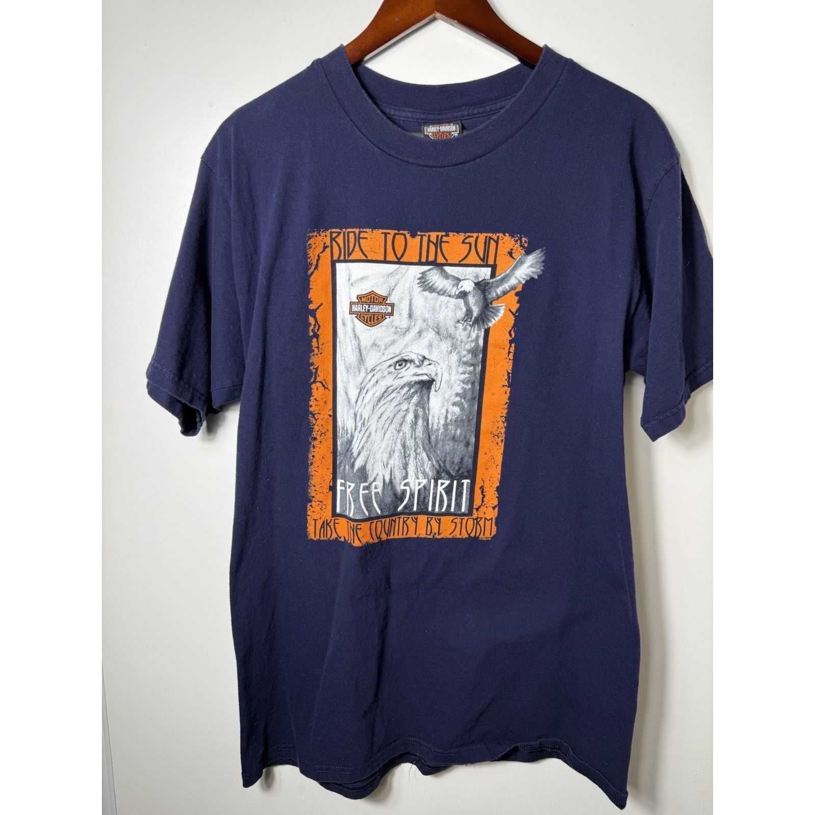 Harley Davidson Harley Davidson Vintage 2002 Tee Ride To the Sun Free Spirit Size US L / EU 52-54 / 3 - 1 Thumbnail