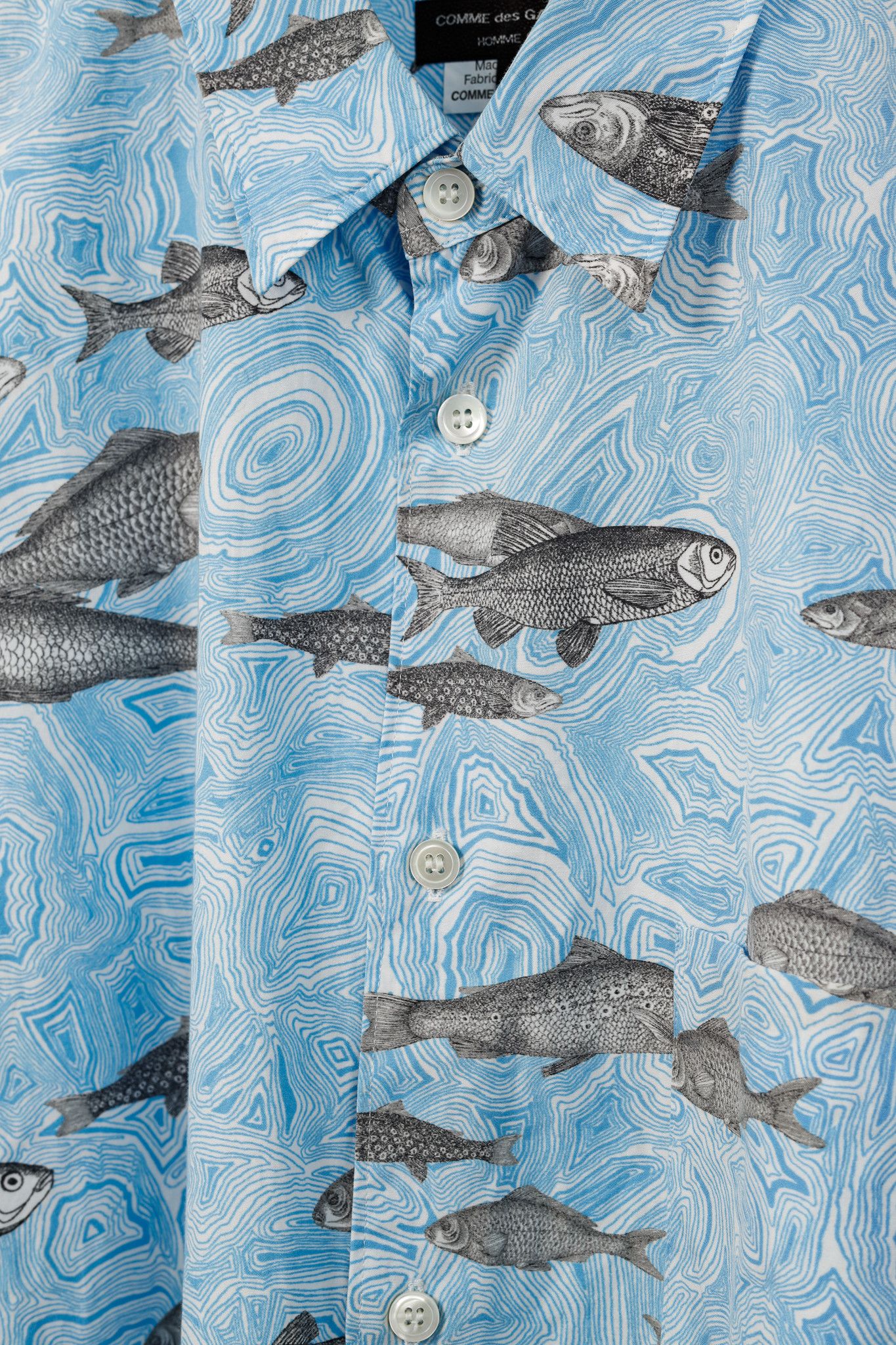 Comme des Garcons Homme Plus Comme des Garcons Homme Plus SS/17 Fish-Print Cotton Shirt Size US L / EU 52-54 / 3 - 9 Thumbnail