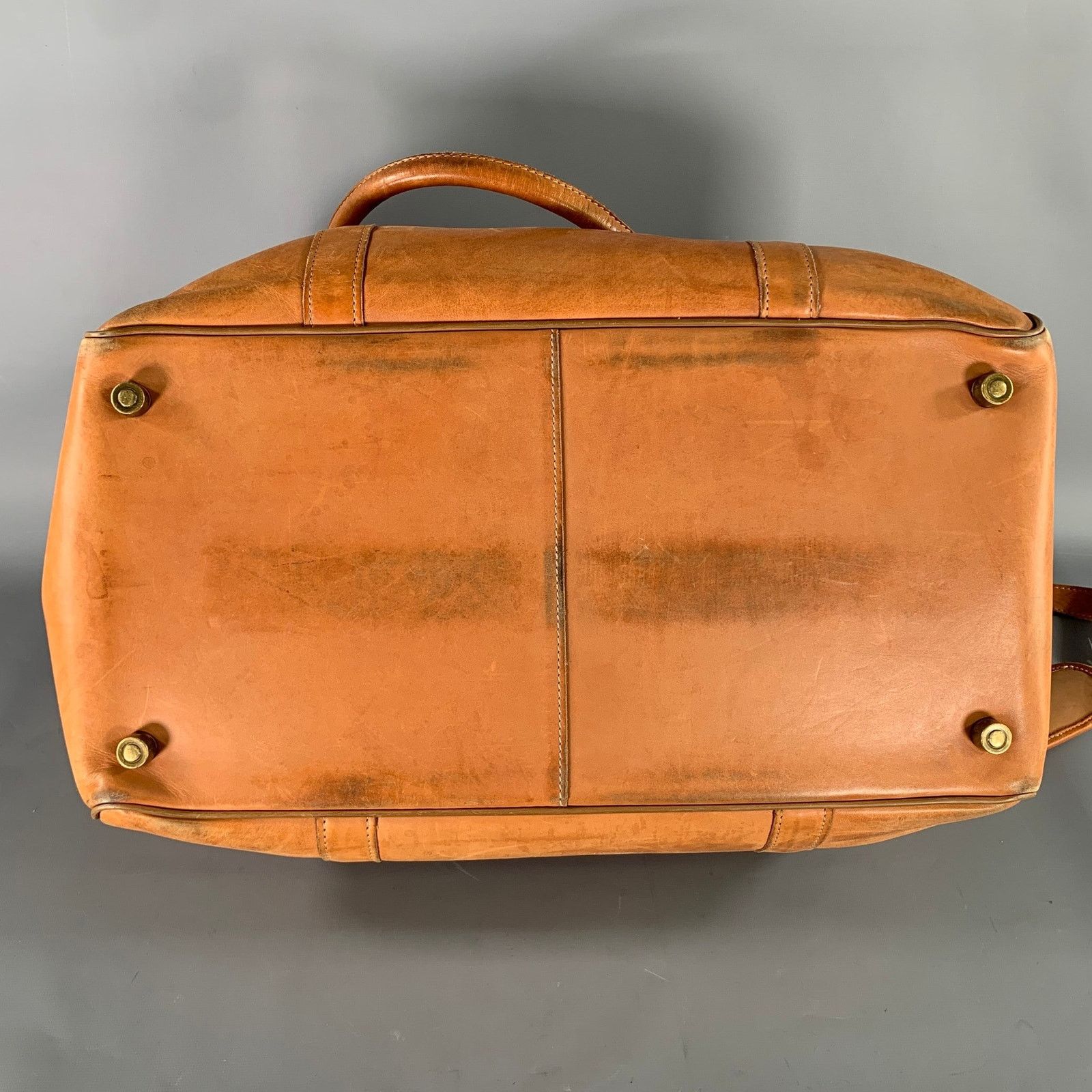 Hartmann HARTMANN Size One Size Brown Light Solid Leather Duffle Bags Size ONE SIZE - 8 Thumbnail