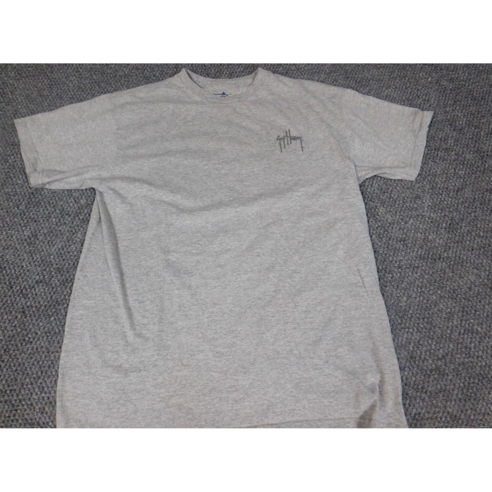 Guy Harvey Guy Harvey Shirt Mens Medium Gray Logo Fish Classic Fit Short Sleeve Crew Neck Knit Cotton T-Shirt Breathable Regular Vintage No Size US M / EU 48-50 / 2 - 3 Thumbnail