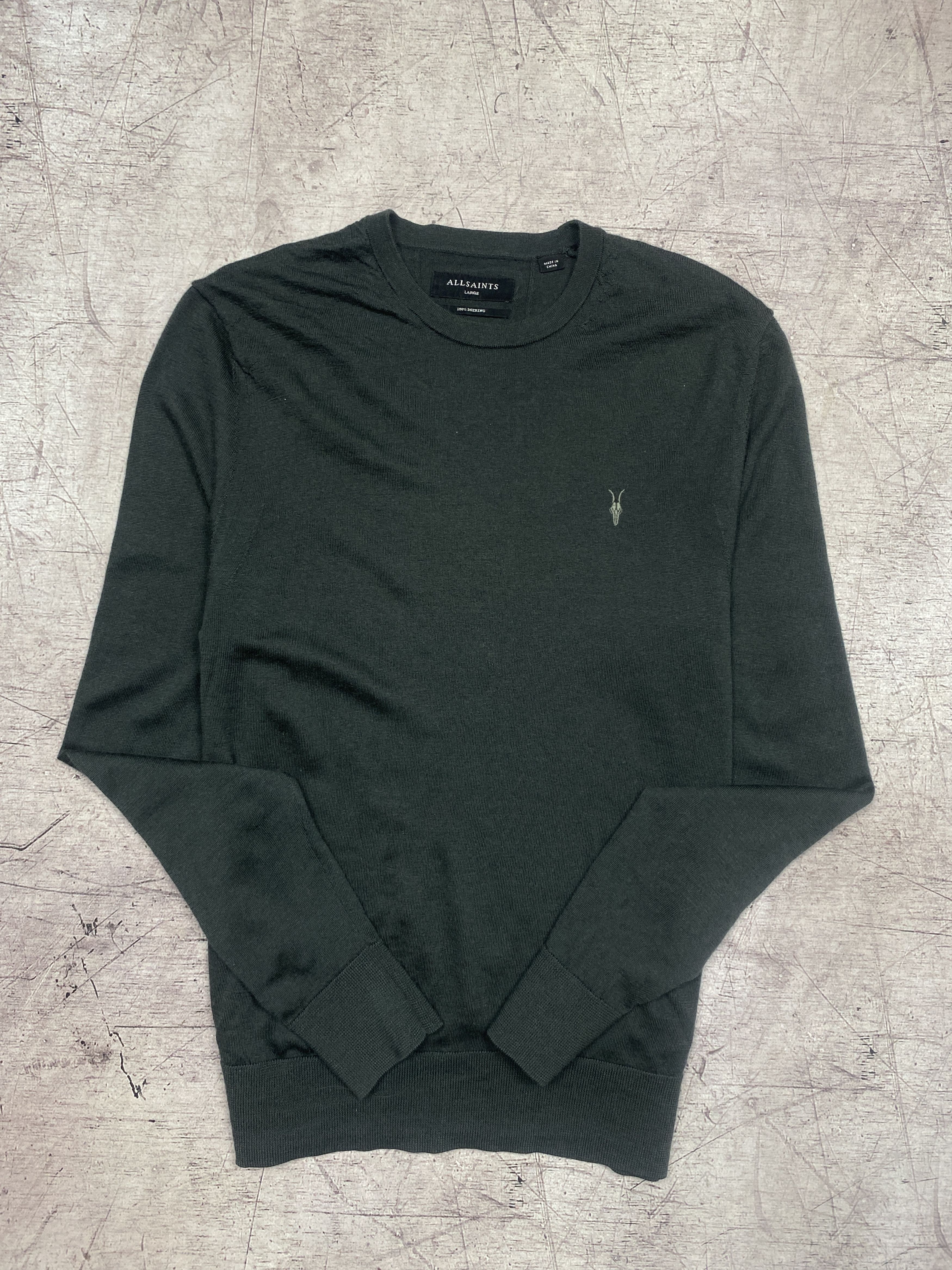 Allsaints Allsaints Mens Mode Merino Crew Neck Wool Sweater Size US L / EU 52-54 / 3 - 1 Thumbnail