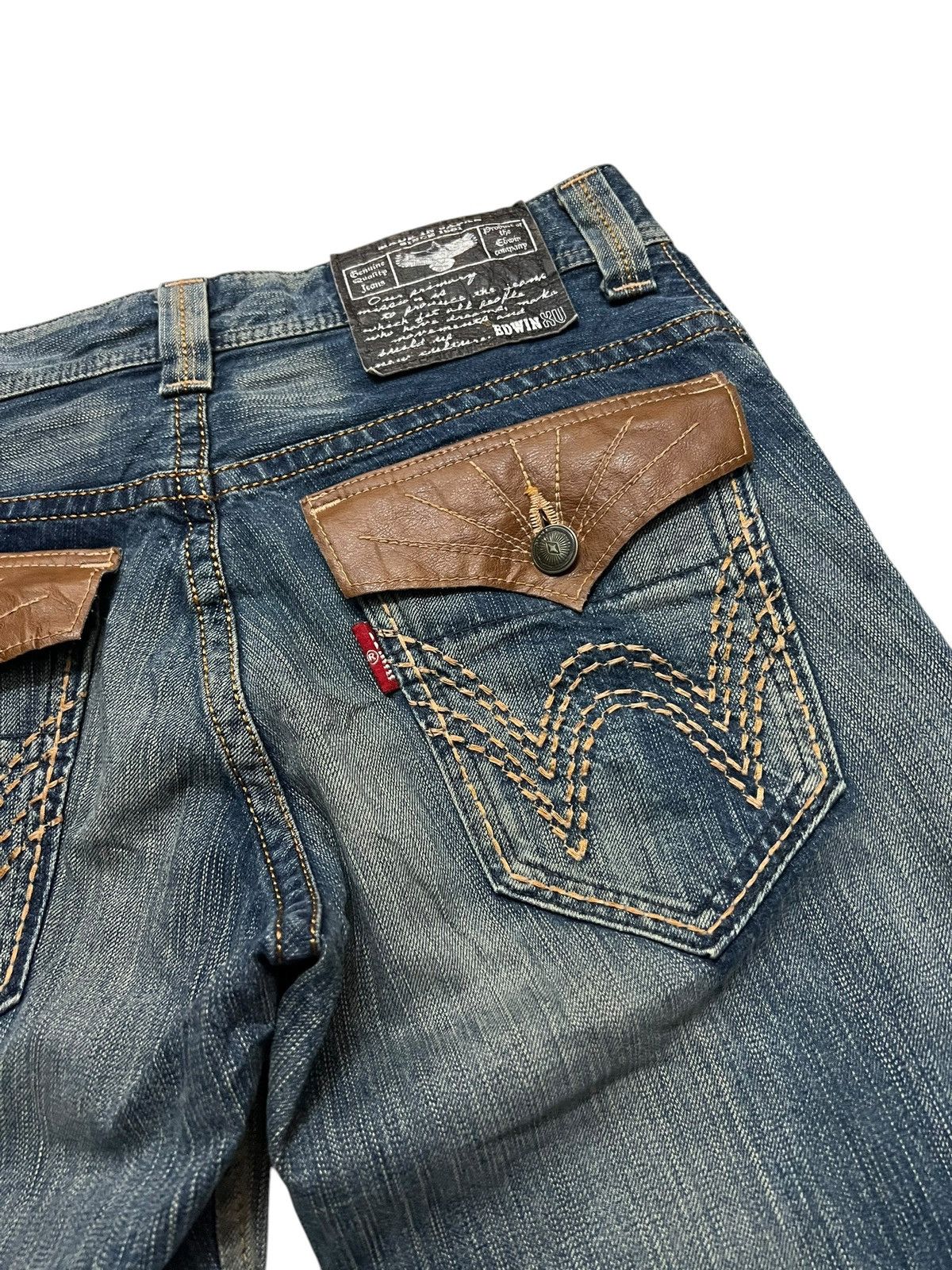 Edwin 💥Flare💥Vintage Edwin XV Mud Wash Clawmark Jean Very Rare Size US 32 / EU 48 - 15 Thumbnail