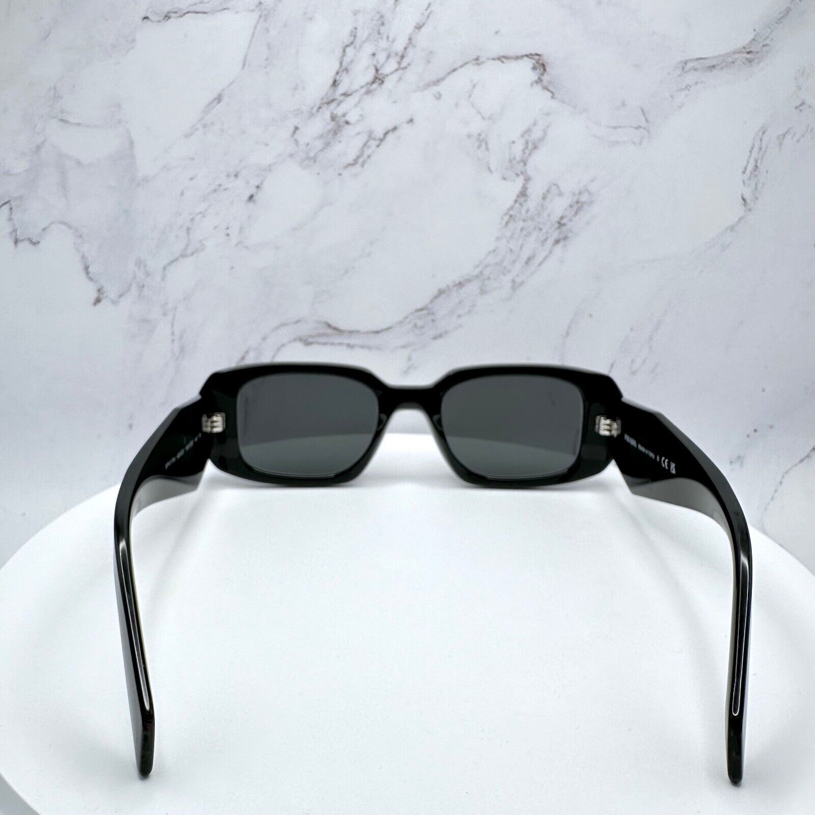 PRADA Sunglasses Black Acetate PR 17WS Symbole Authentic