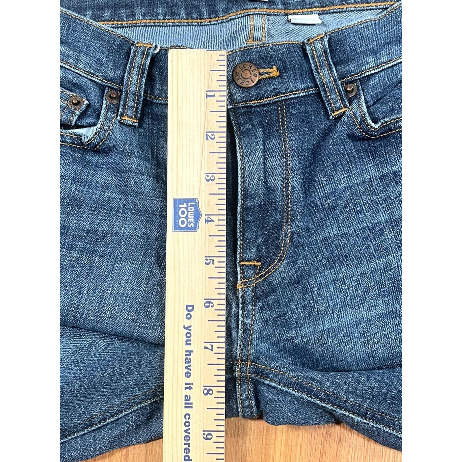 Denime J Crew Jeans Womens Size 27R Skinny Stretch Blue Denim Mid Rise Size 27" / US 4 / IT 40 - 4 Thumbnail