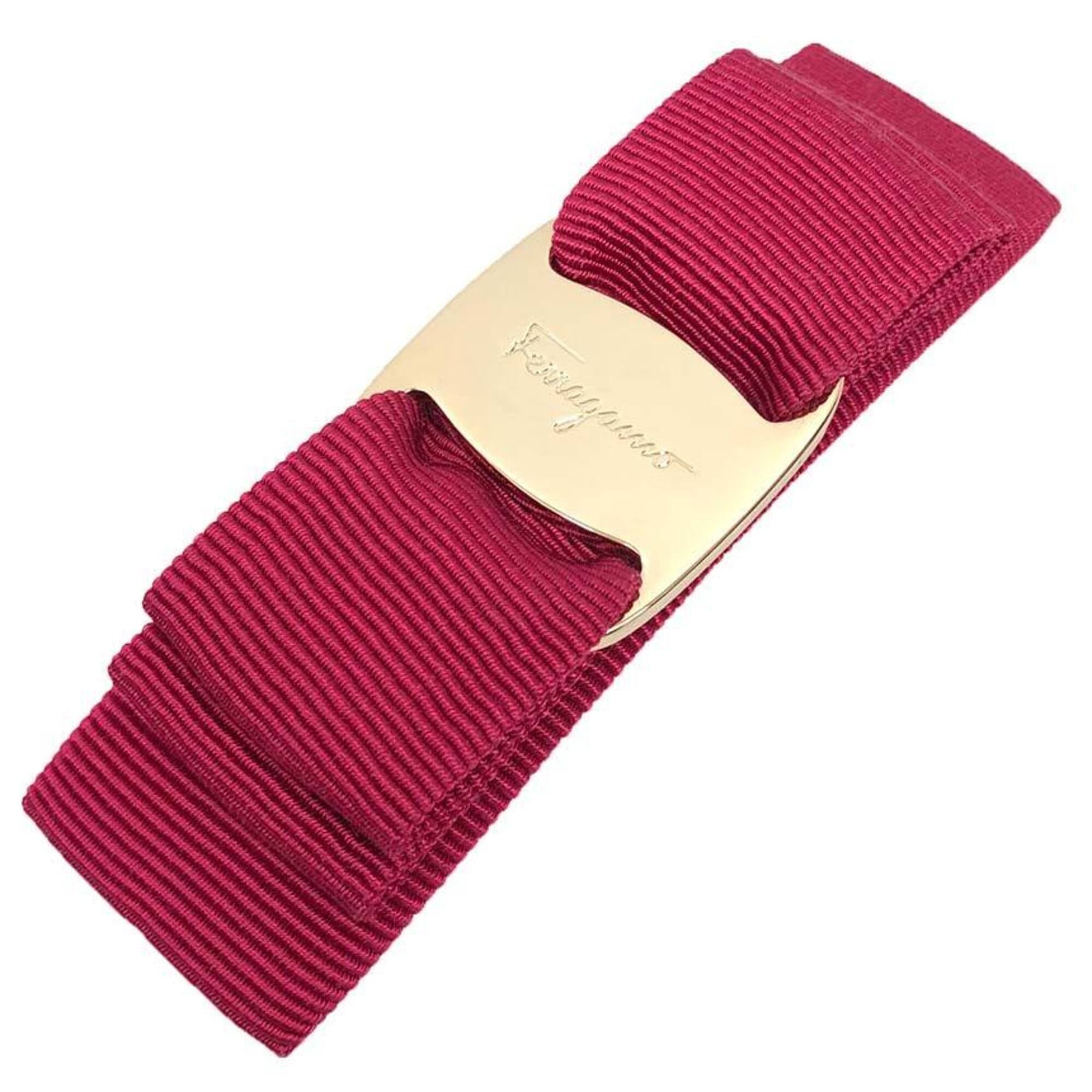 Salvatore Ferragamo Salvatore Ferragamo Vara Ribbon Barrette Hair Accessory Rose Pink × Women's Size ONE SIZE - 1 Thumbnail