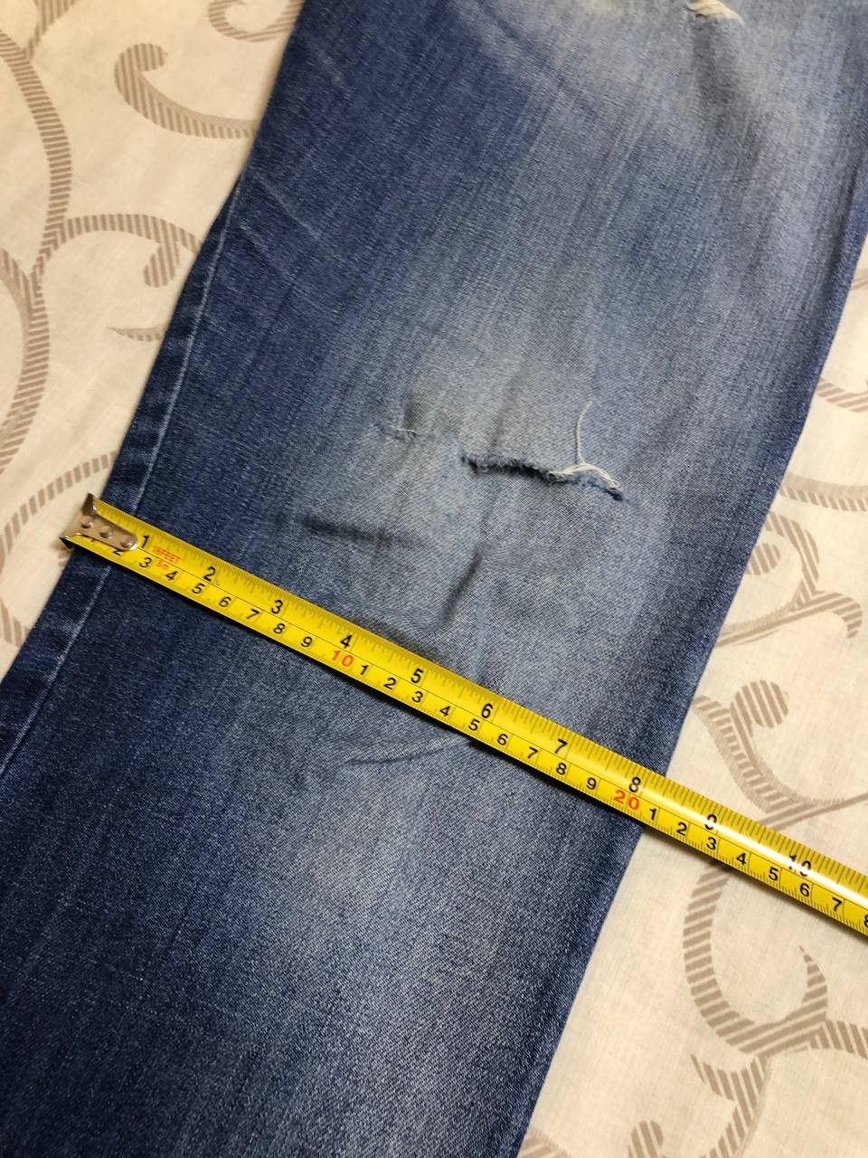 Diesel Diesel D-Bazer Tapered Distressed Dark Blue Jeans Size US 31 - 13 Thumbnail