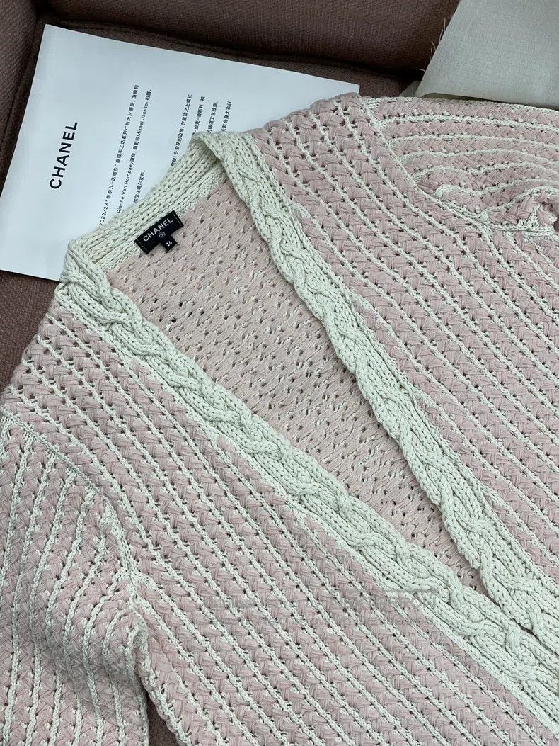 Chanel Chanel Pink braided cardigan jacket Size XS / US 0-2 / IT 36-38 - 2 Thumbnail