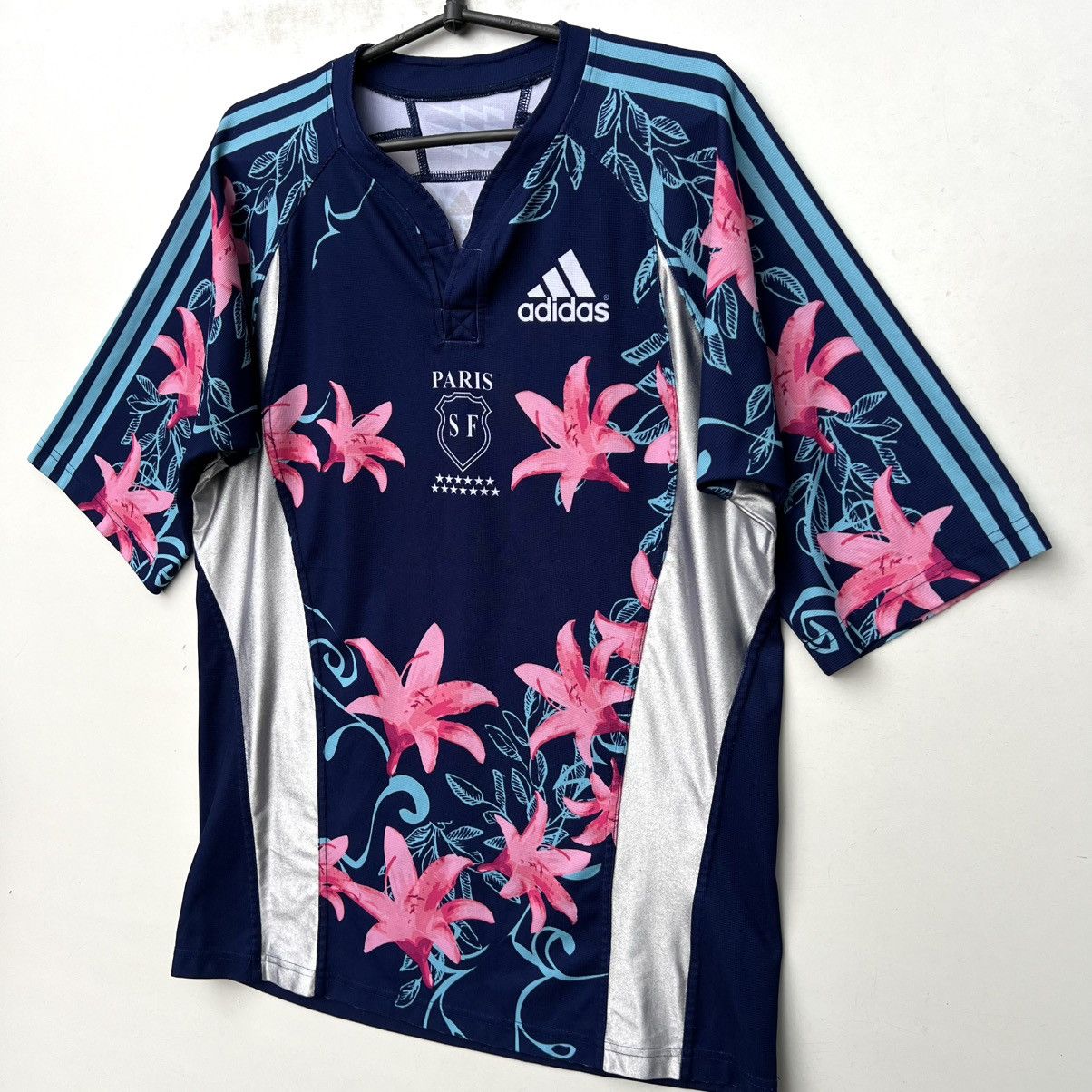 Adidas STADE FRANCAIS Paris FRANCE RUGBY shirt jersey ADIDAS 2007 Size US XL / EU 56 / 4 - 2 Thumbnail