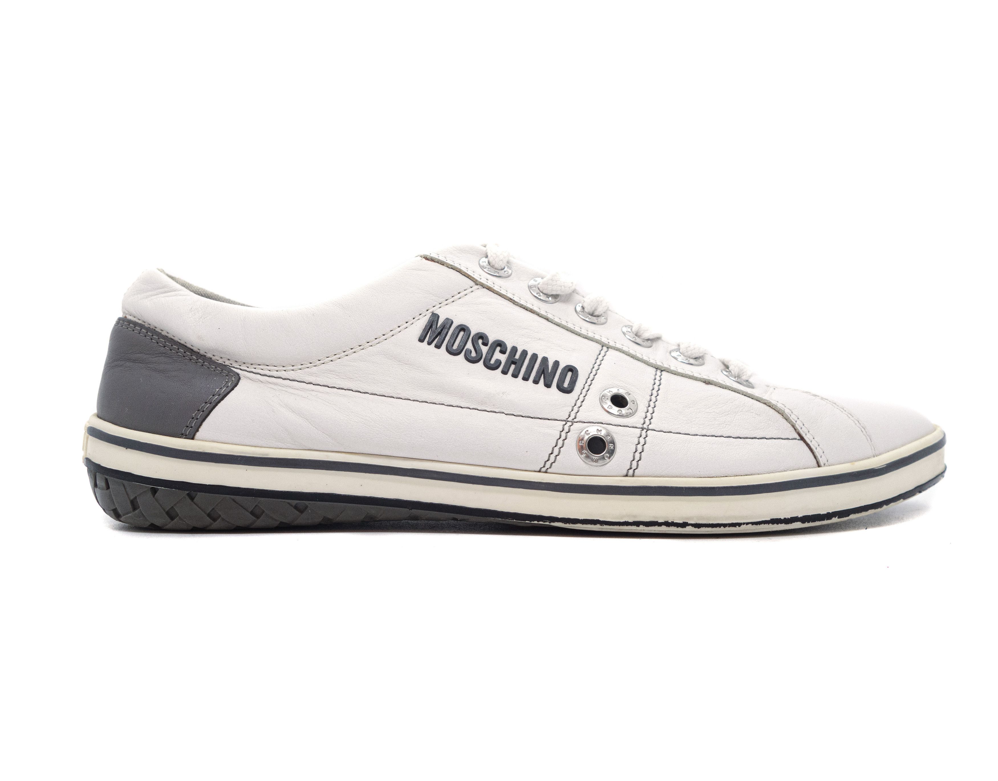 Moschino 00S Logo Leather Low Sneakers Vintage Size US 8.5 / EU 41-42 - 1 Thumbnail