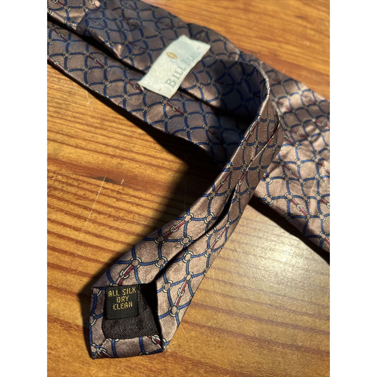 Bill Blass Bill Blass Vintage Men’s 100% Pure Silk Chain Link Necktie Size ONE SIZE - 7 Thumbnail