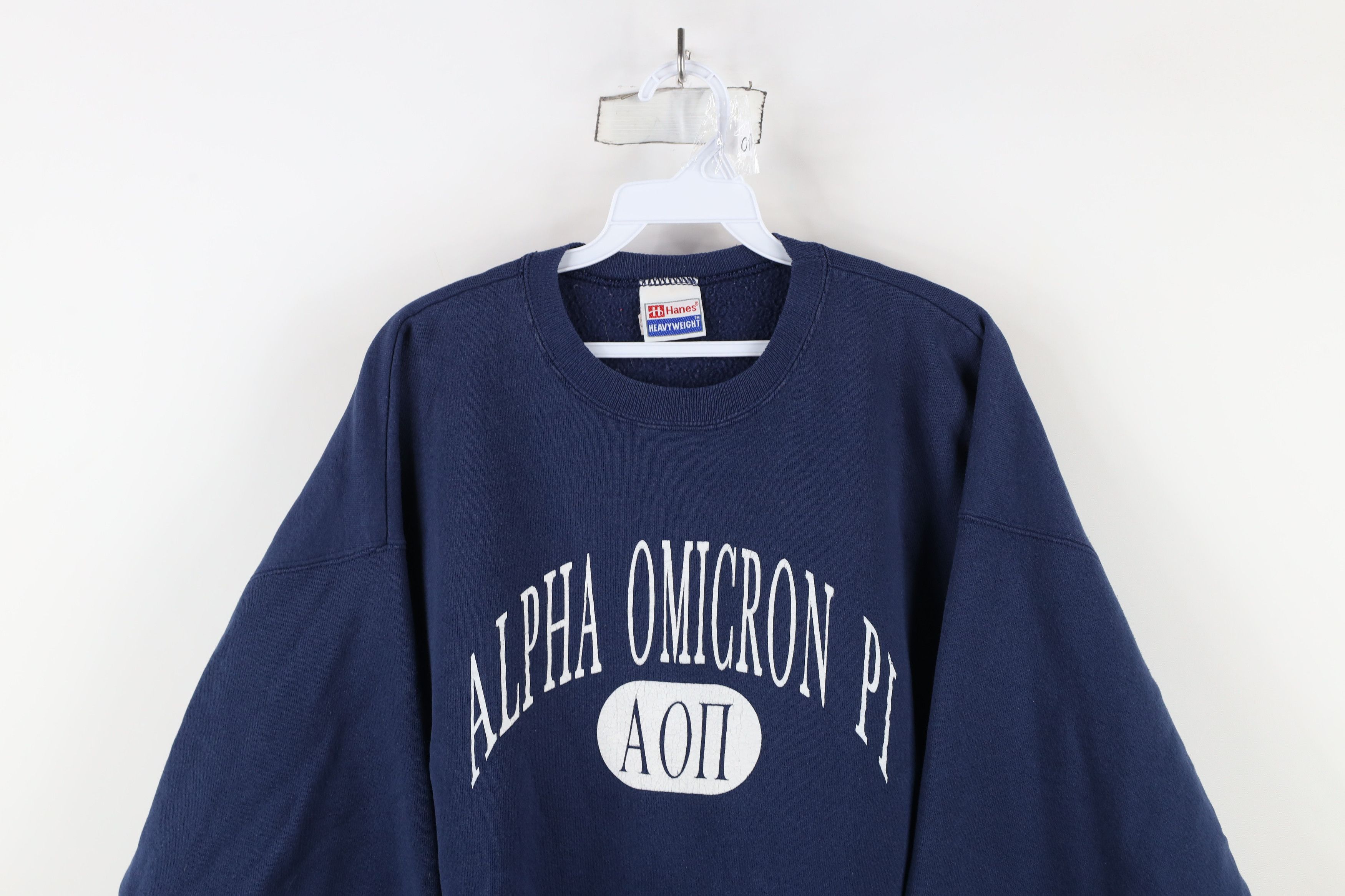 Vintage Vintage 90s Omicron Pi Sorority Crewneck Sweatshirt Blue Size XL / US 12-14 / IT 48-50 - 2 Thumbnail