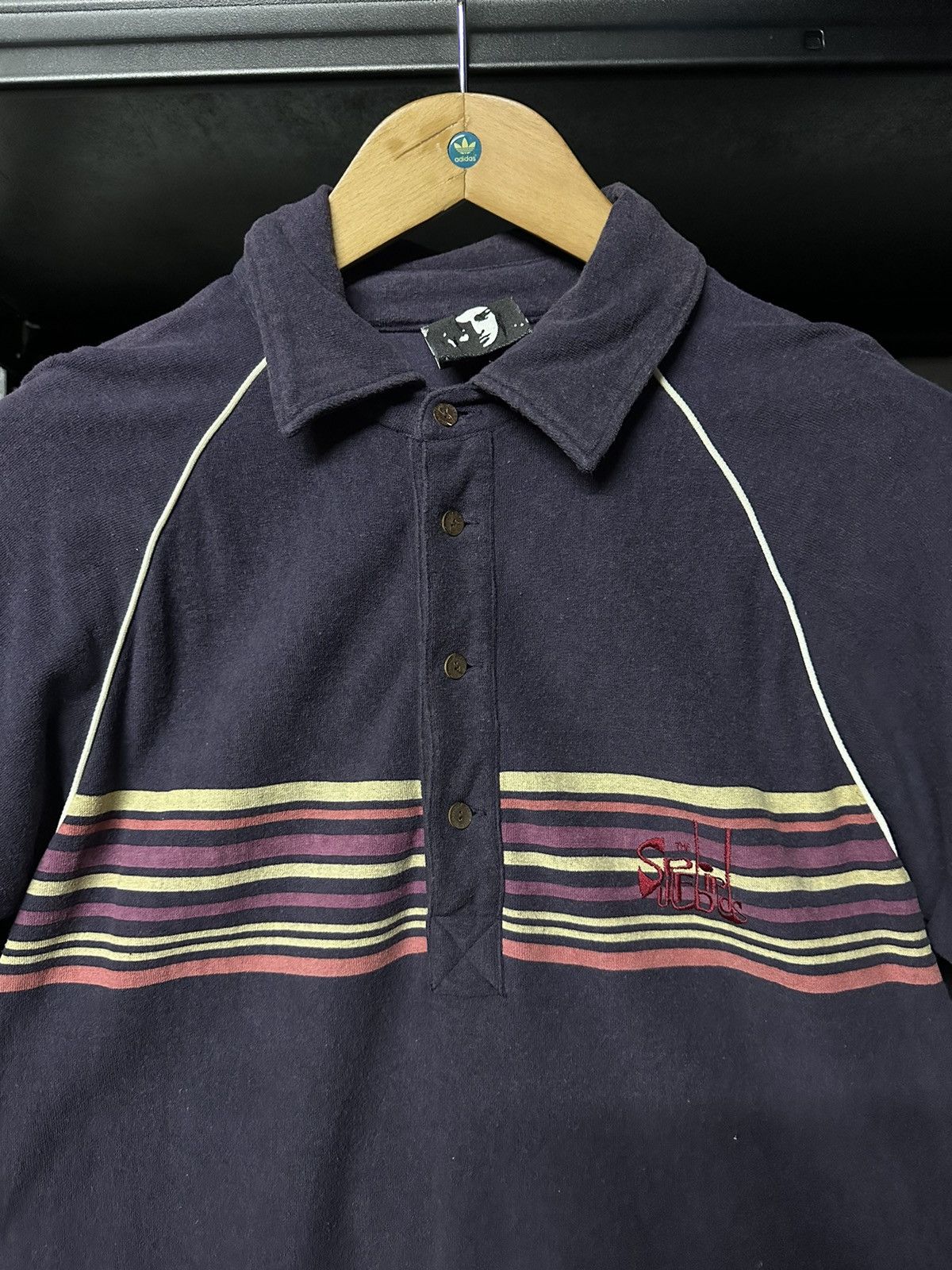 Hysteric Glamour × Vintage Vintage 90s Hysteric Glamour Raibow Polo Faded Tee Size US M / EU 48-50 / 2 - 2 Thumbnail