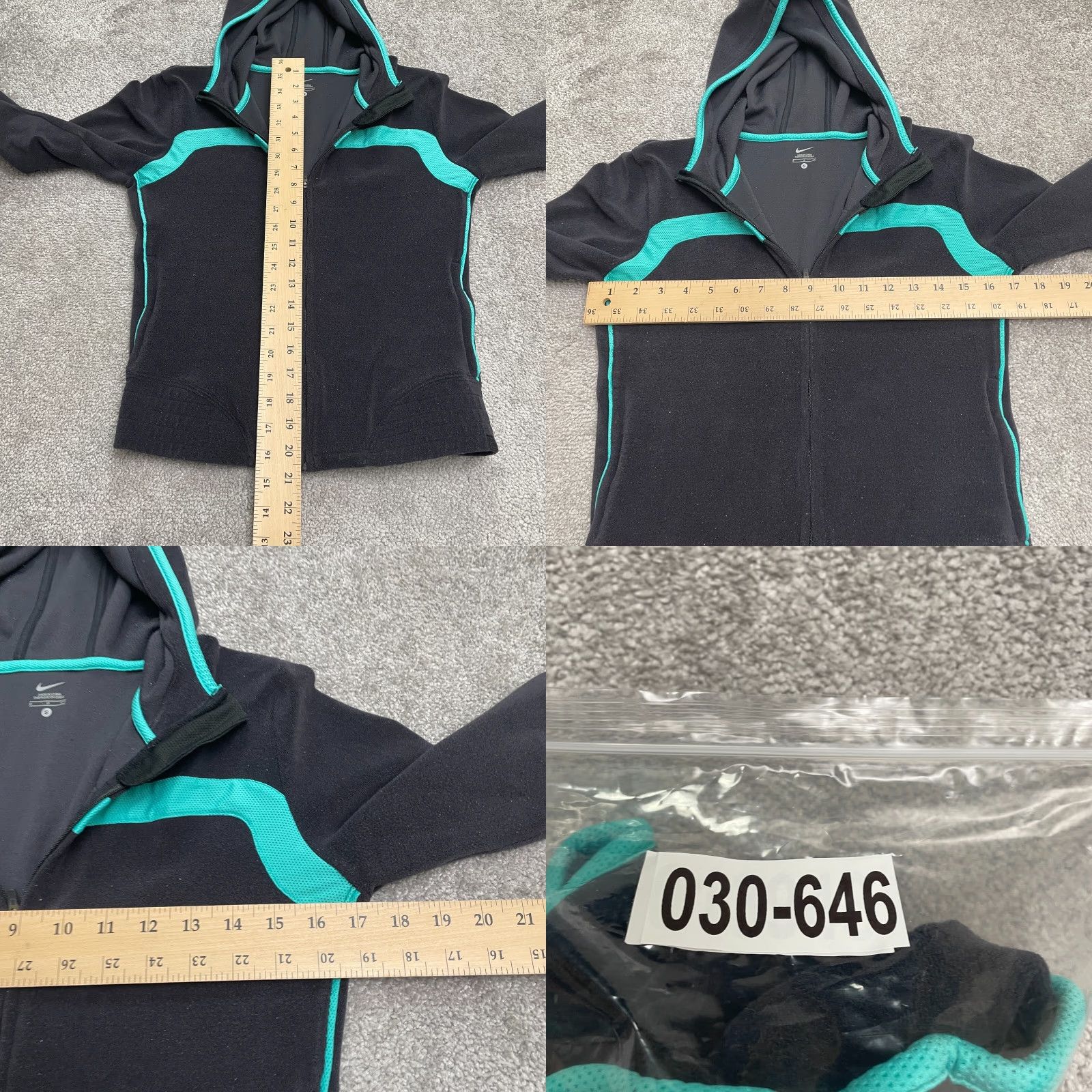 Nike Nike Hoodie Full Zip Sweatshirt Women S Black Blue Zip Pocket Active Comfort Size S / US 4 / IT 40 - 9 Thumbnail
