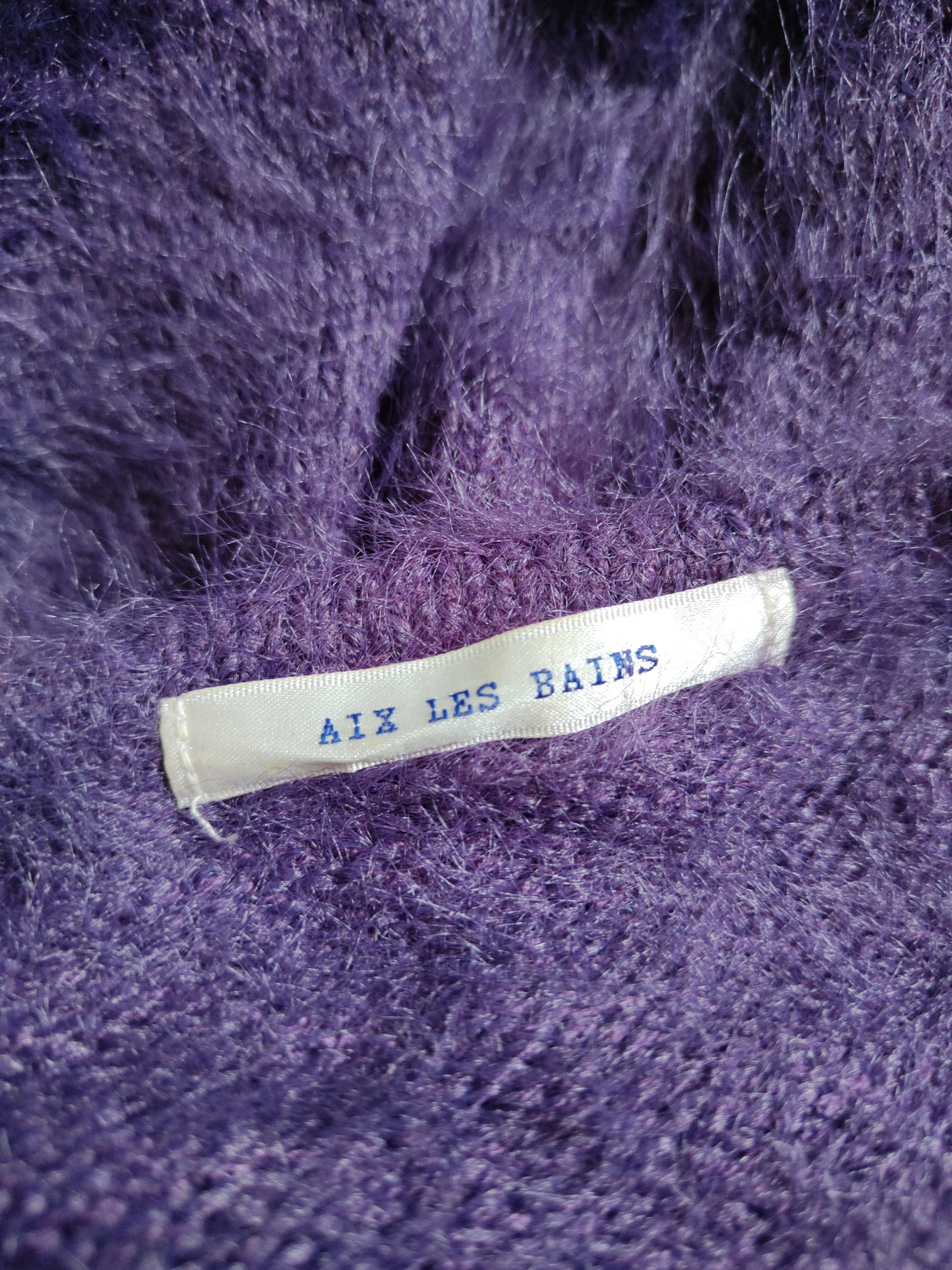 Japanese Brand × Vintage Vintage Aix Les Bains Purple Fur Mohair Knitwear Size M / US 6-8 / IT 42-44 - 12 Thumbnail