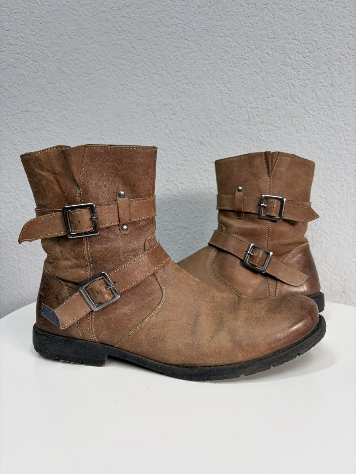 Hedi Slimane VTG Brown Leather Buckle Boots Carol Christian Poell Style Size US 11 / EU 44 - 5 Thumbnail