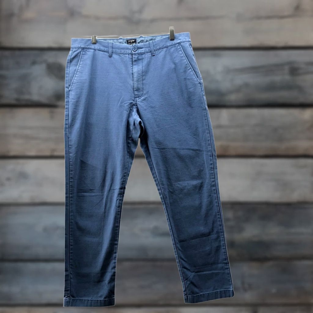 J.Crew J.Crew The Sutton Straight Chino Pants Mens 35x32 31 Light Blue Cotton Size US 35 - 1 Thumbnail