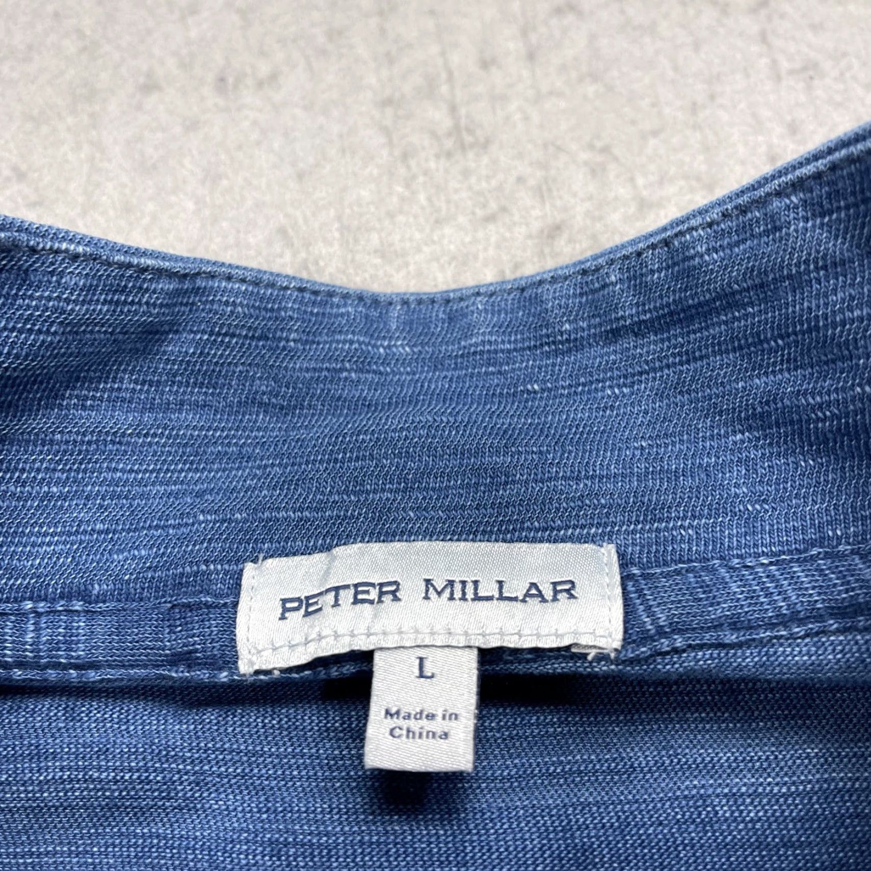 Peter Millar Peter Millar Sweater Mens Large Blue Indigo Knit 1/4 Quarter Zip Golf Pullover Size US L / EU 52-54 / 3 - 3 Thumbnail