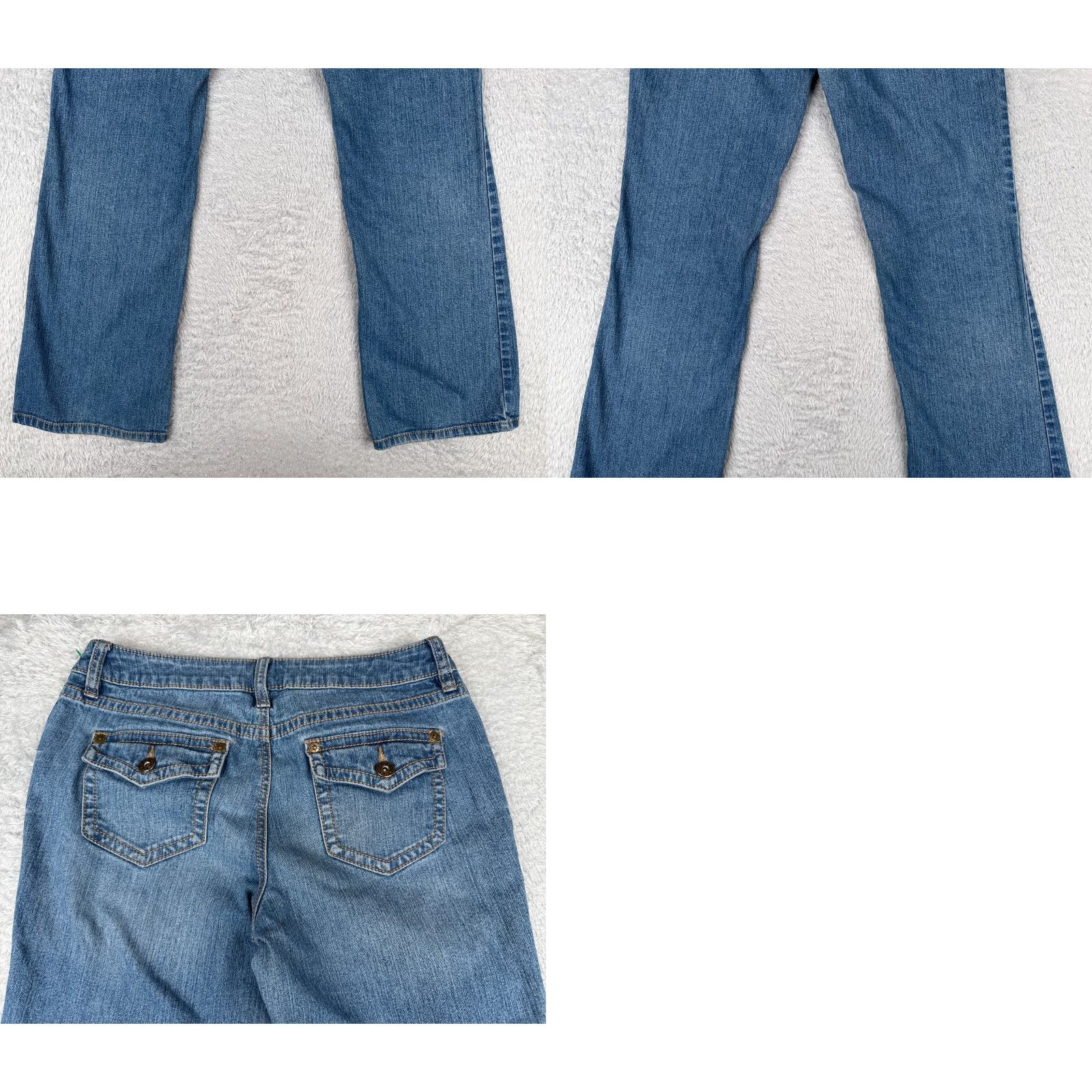 Apt. 9 APT9 Jeans Womens 6 T Blue Denim Bootcut Cotton Blend Mid Rise Western 29x33 Size 28" / US 6 / IT 42 - 10 Thumbnail