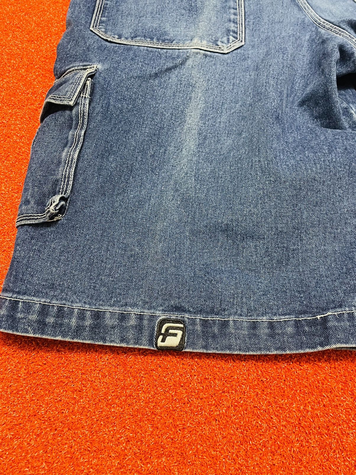 Fubu × Vintage Fubu Jeans Mens Cargo Dark Wash Denim Baggy Hip Hop Size US 38 / EU 54 - 11 Thumbnail