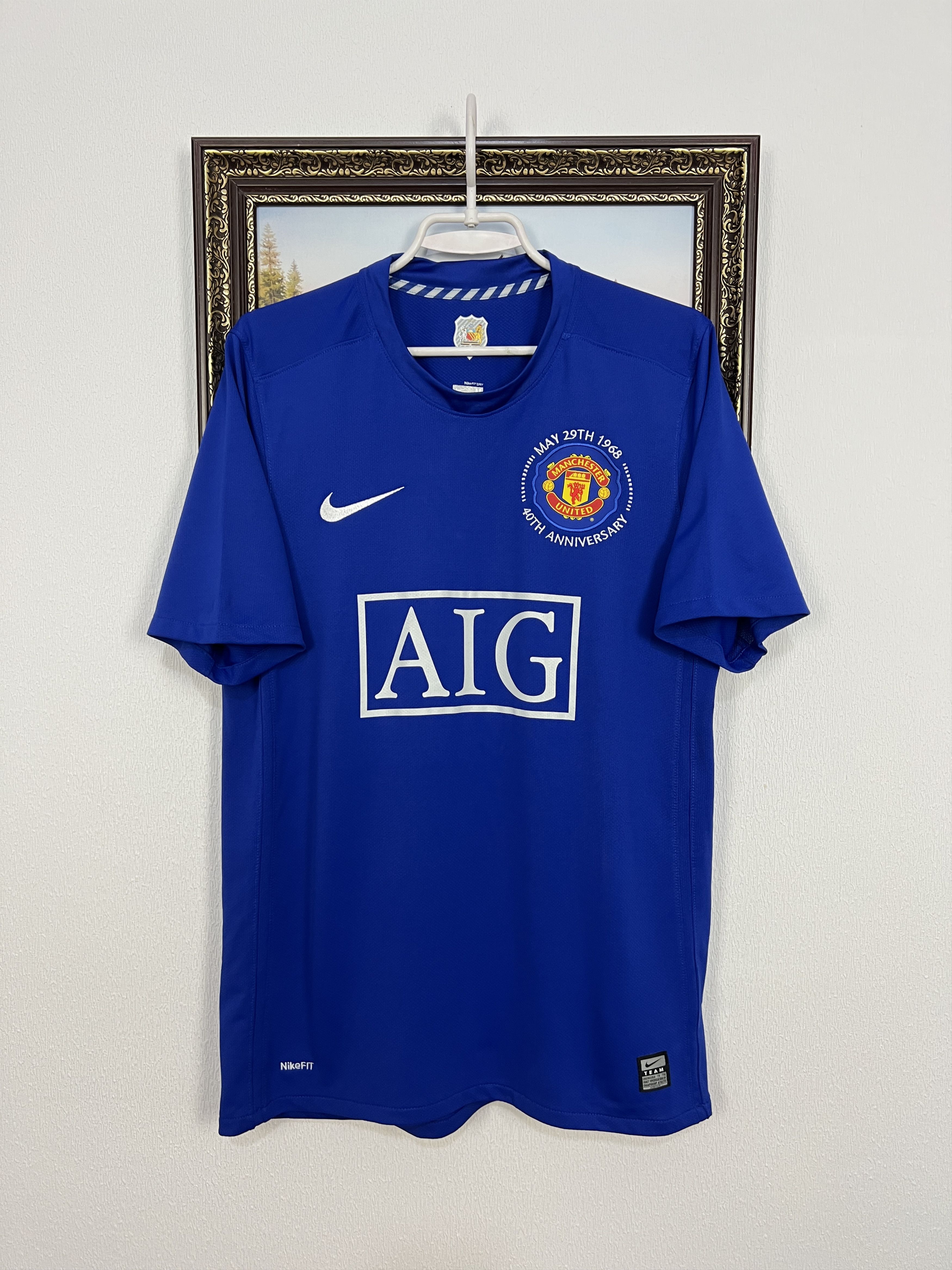 Manchester United Third football shirt 2008 Soccer Nike Blue