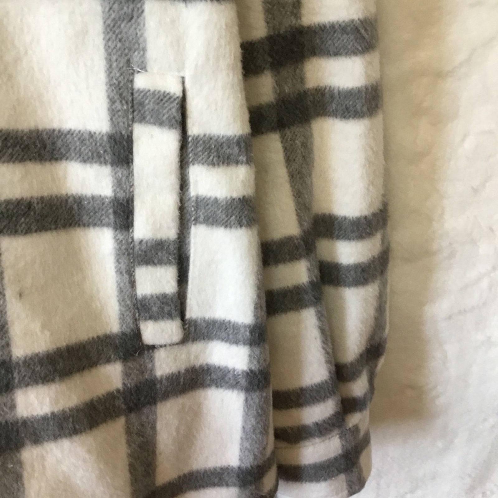 Other Thread & Supply Grey White Plaid Button Lined Jacket Size XS / US 0-2 / IT 36-38 - 9 Thumbnail