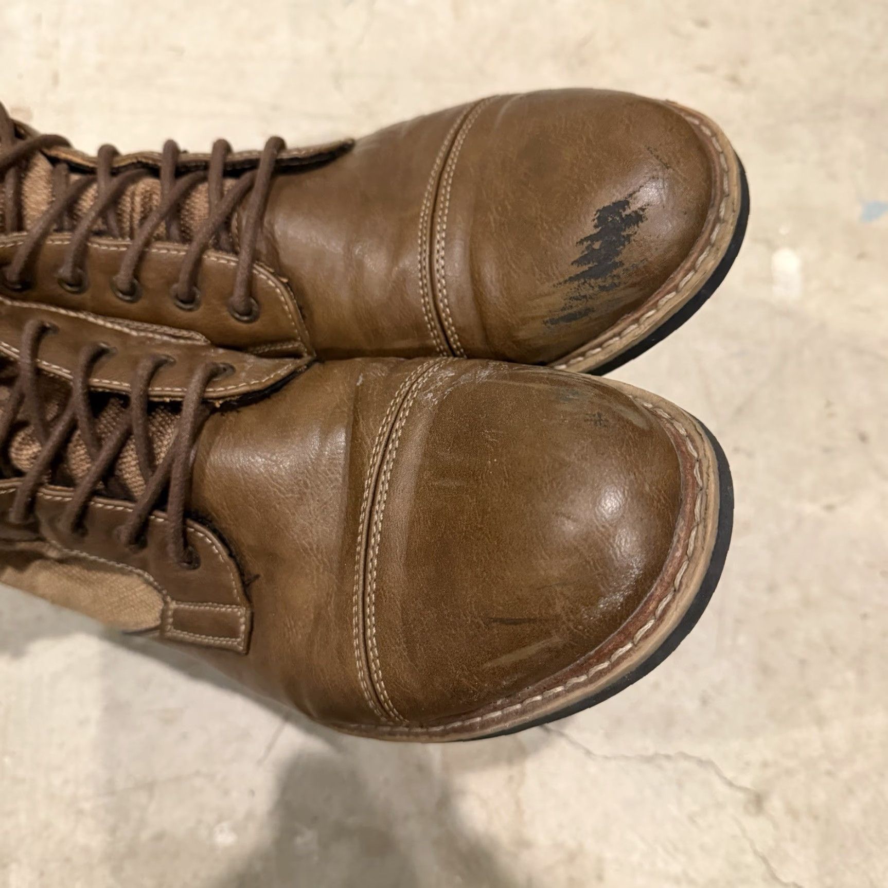 Vintage VINTAGE J75 GARRET Cap-Toe Jump Boots Men 10.5 Brown Tan Military Style Boots Size US 11 / EU 44 - 6 Thumbnail