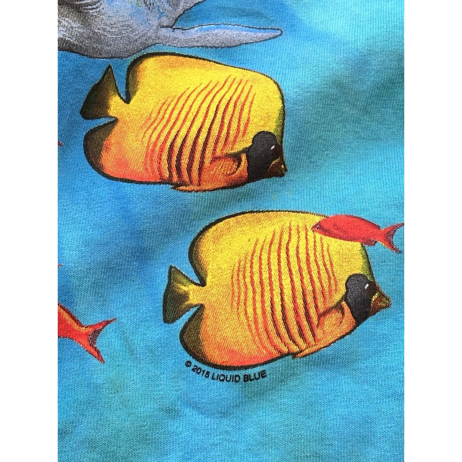 Liquid Blue Liquid Blue Sea Turtle Aquatic Nature Blue Graphic Tee Large Size US L / EU 52-54 / 3 - 3 Thumbnail