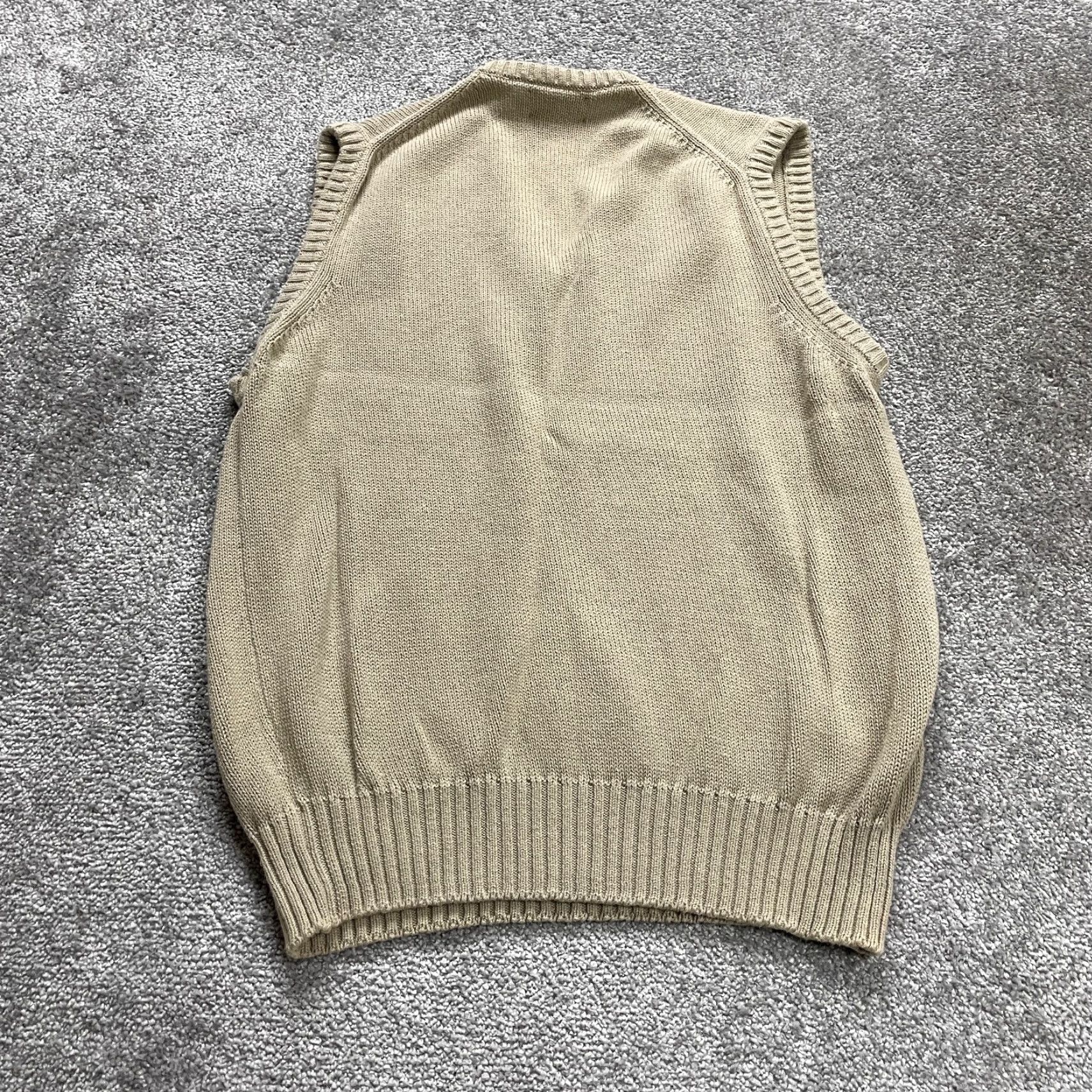 Vintage VINTAGE Aureus Sweater Vest Men Medium Brown Knit V-Neck Pullover Logo Classic Size US M / EU 48-50 / 2 - 2 Thumbnail