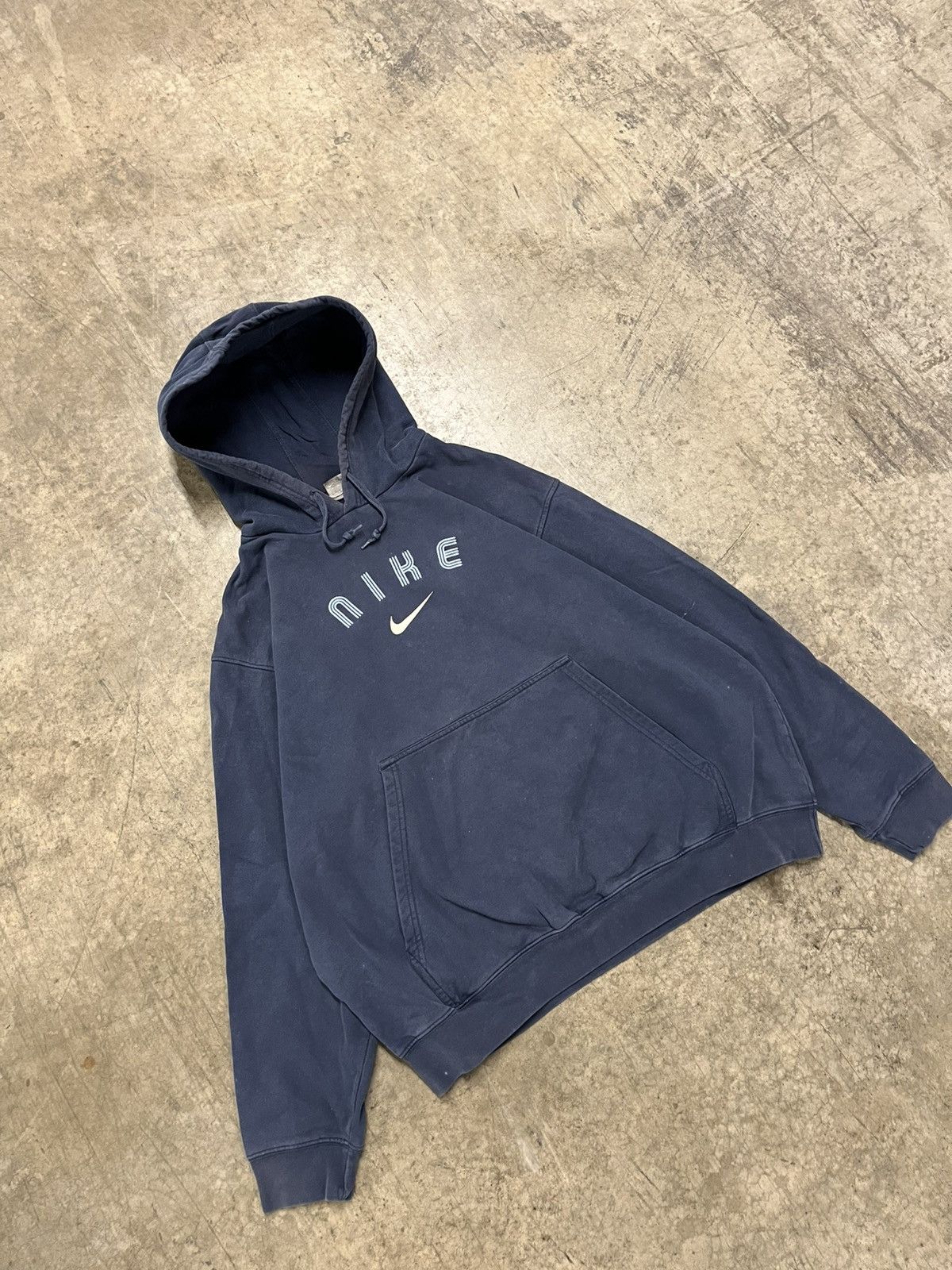 Nike × Vintage Nike center check spell out hoodie boxy fit vintage rare Size US XL / EU 56 / 4 - 4 Thumbnail